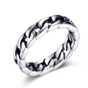 New Hip Hop Gold Steel Color Cuban Chain Ring