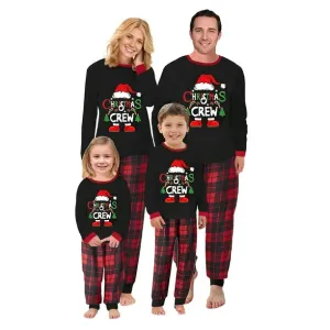 NEW WIFORNT Christmas Crew MEN'S Pajama Set Santa Claus Print Long Sleeve Tops and Plaid Pants Sleepwear Soft Nightwear, MEN'S ONLY, Sz L