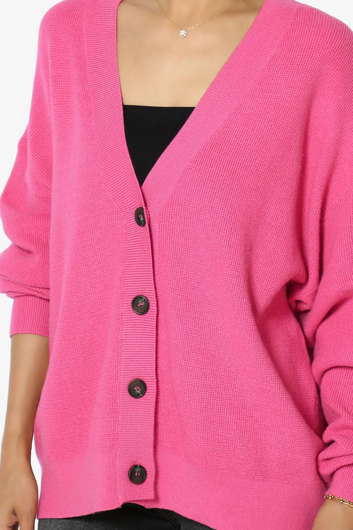 Nicky Micro Waffle Viscose Knit Cardigan
