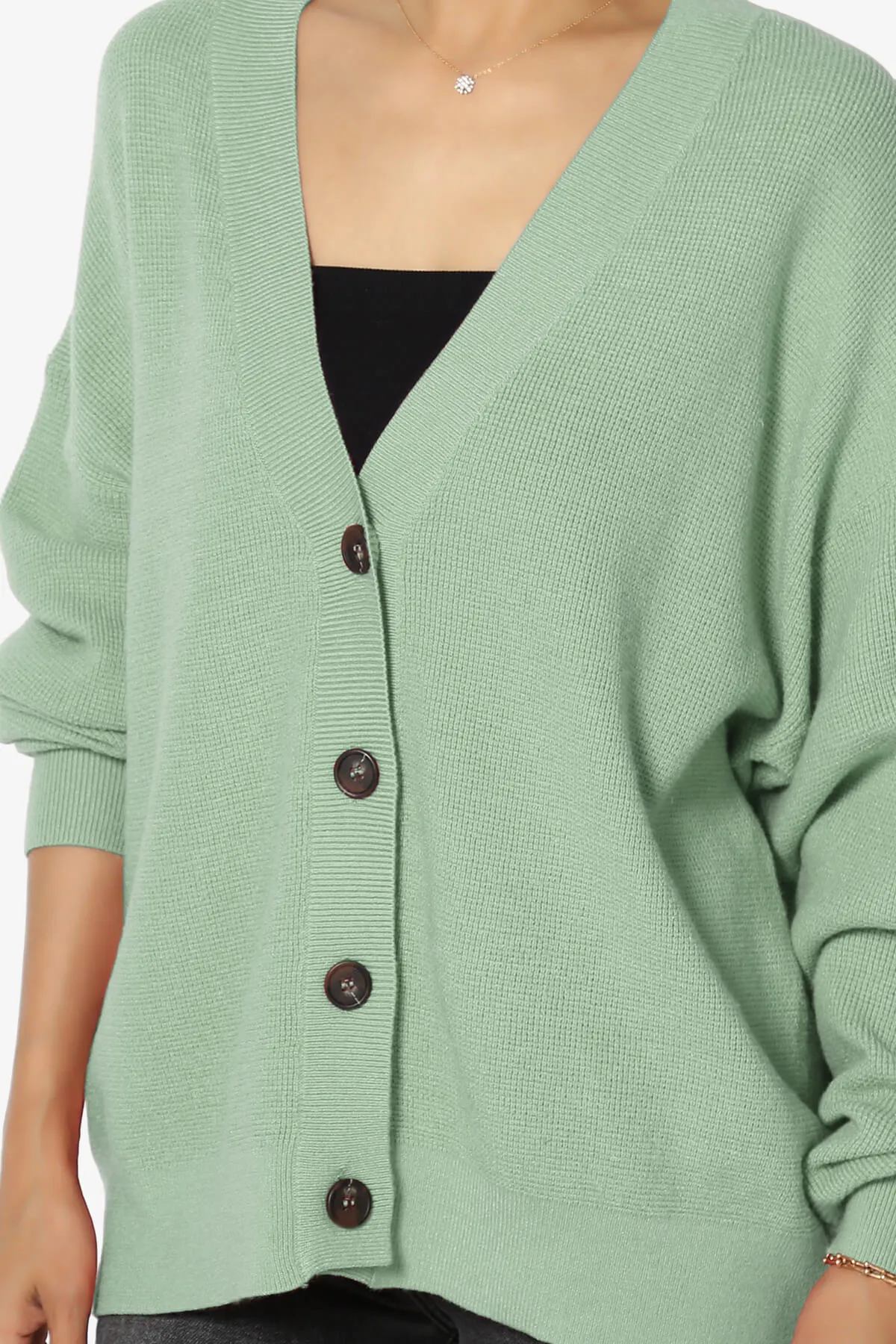 Nicky Micro Waffle Viscose Knit Cardigan