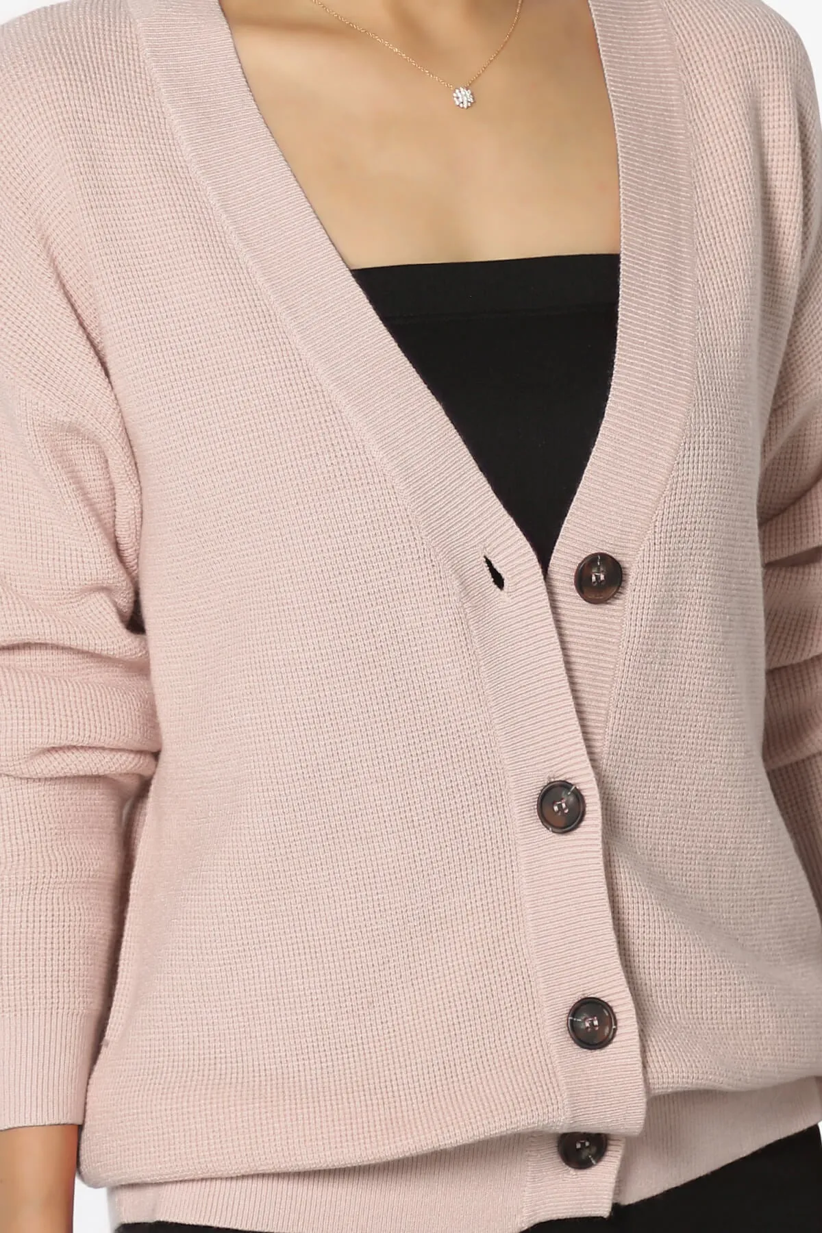 Nicky Micro Waffle Viscose Knit Cardigan