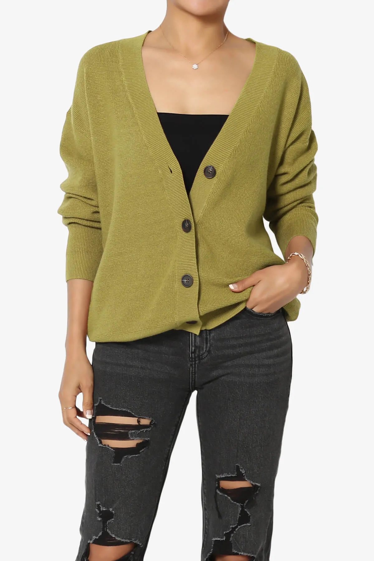 Nicky Micro Waffle Viscose Knit Cardigan