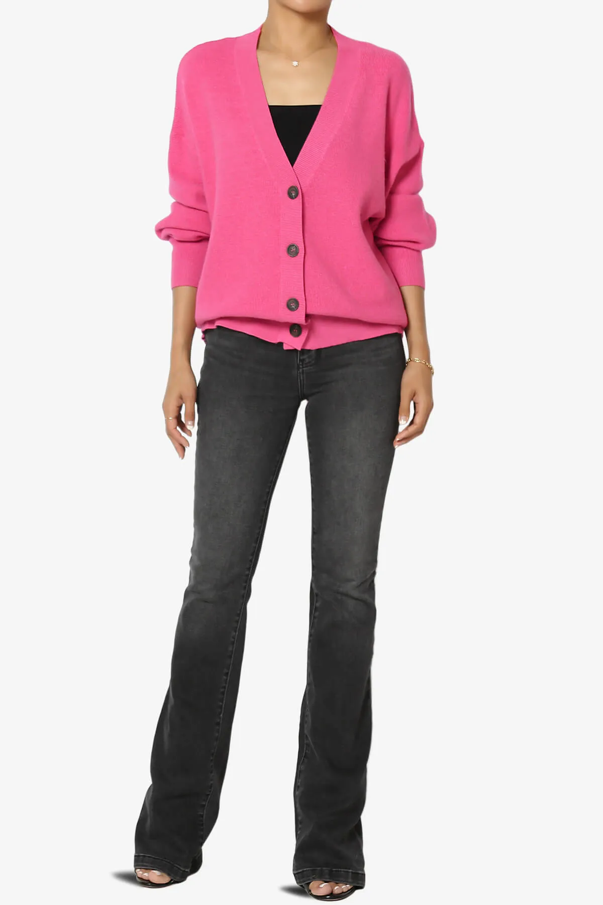 Nicky Micro Waffle Viscose Knit Cardigan