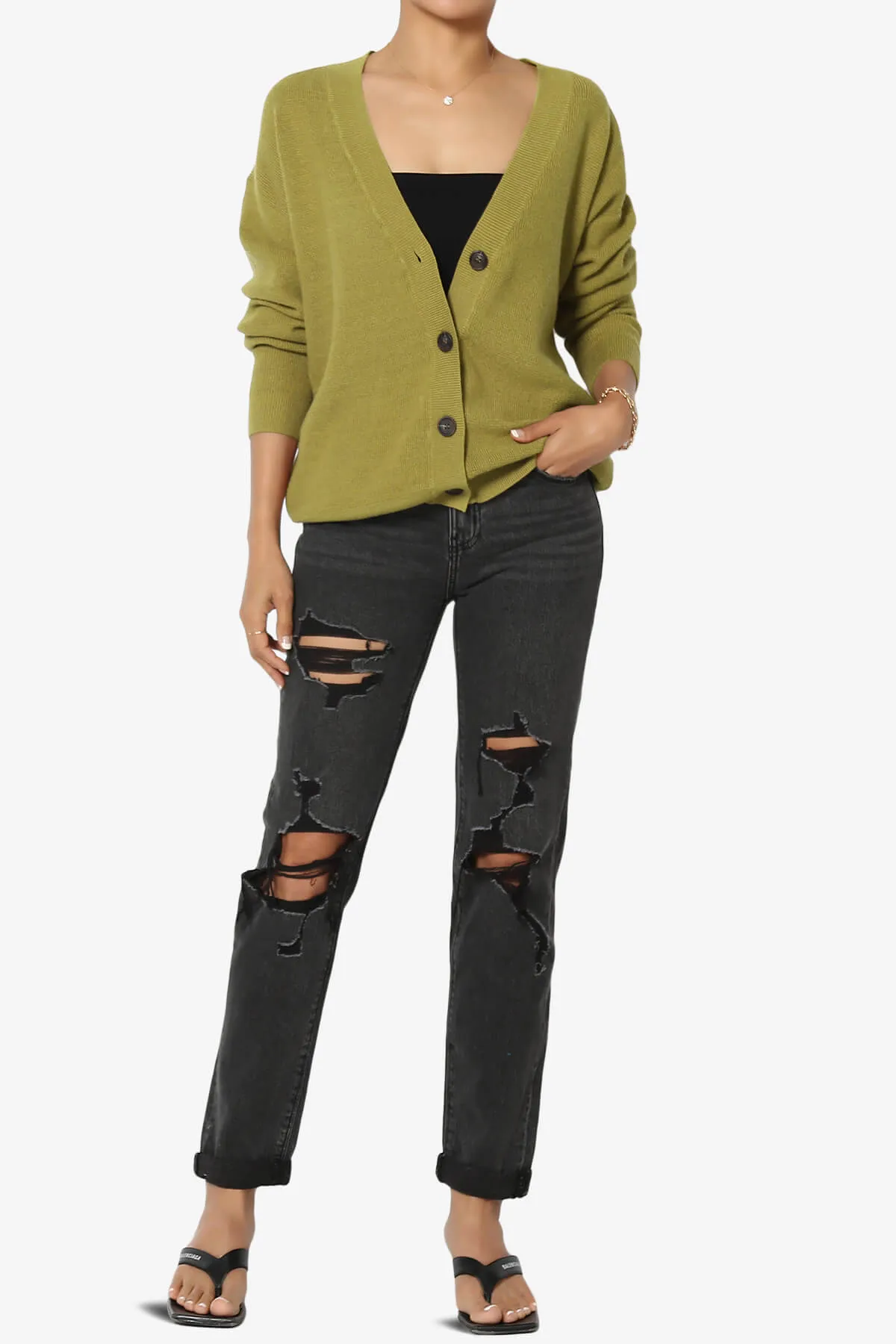 Nicky Micro Waffle Viscose Knit Cardigan
