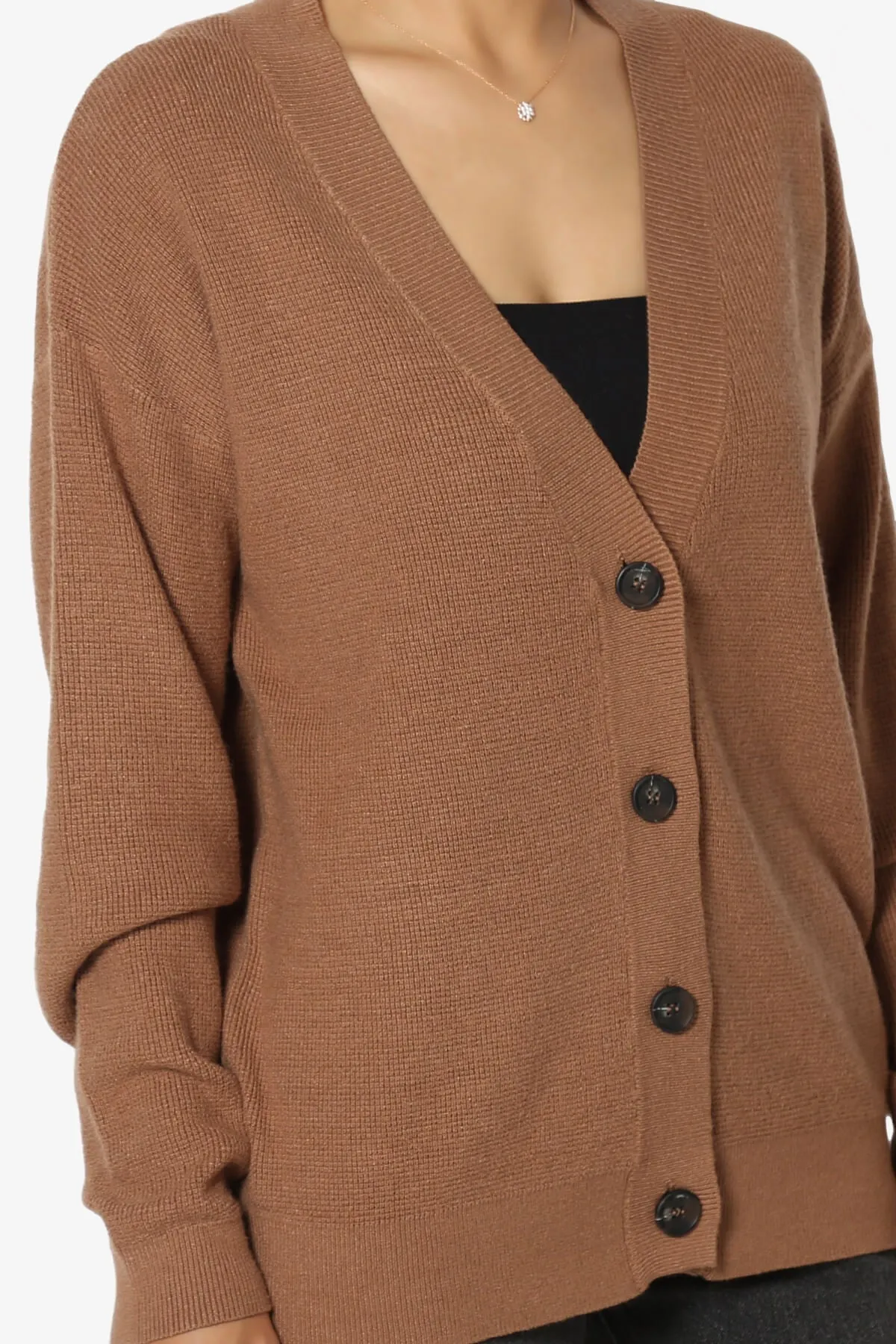 Nicky Micro Waffle Viscose Knit Cardigan
