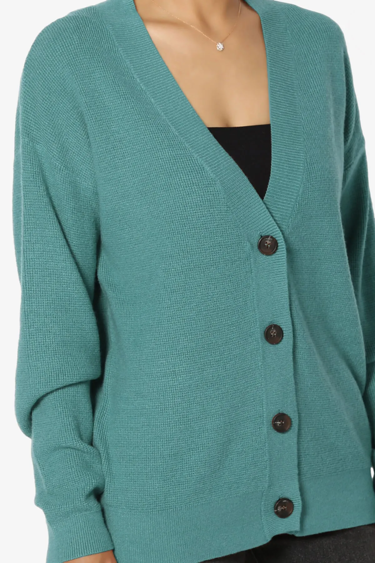 Nicky Micro Waffle Viscose Knit Cardigan