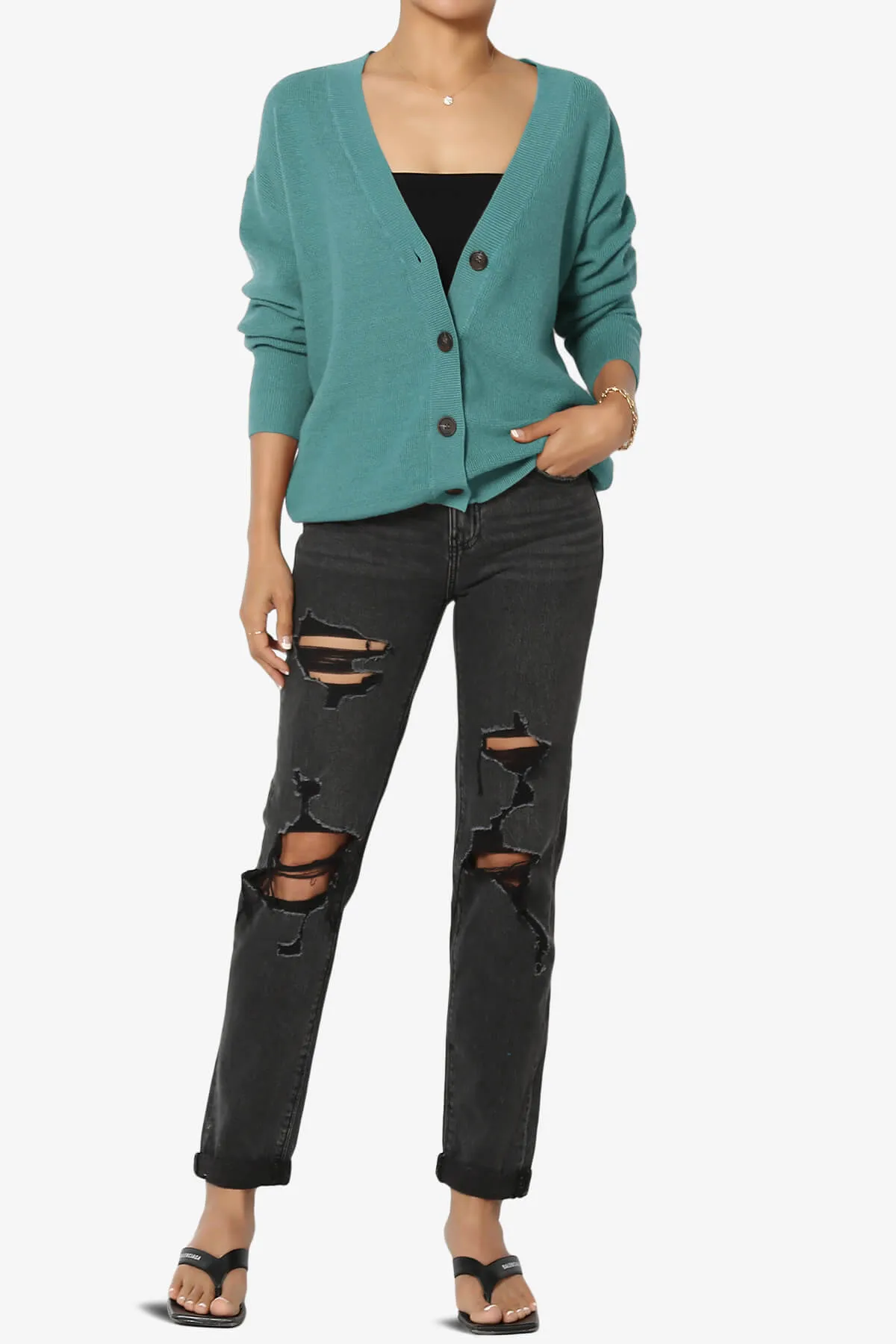 Nicky Micro Waffle Viscose Knit Cardigan