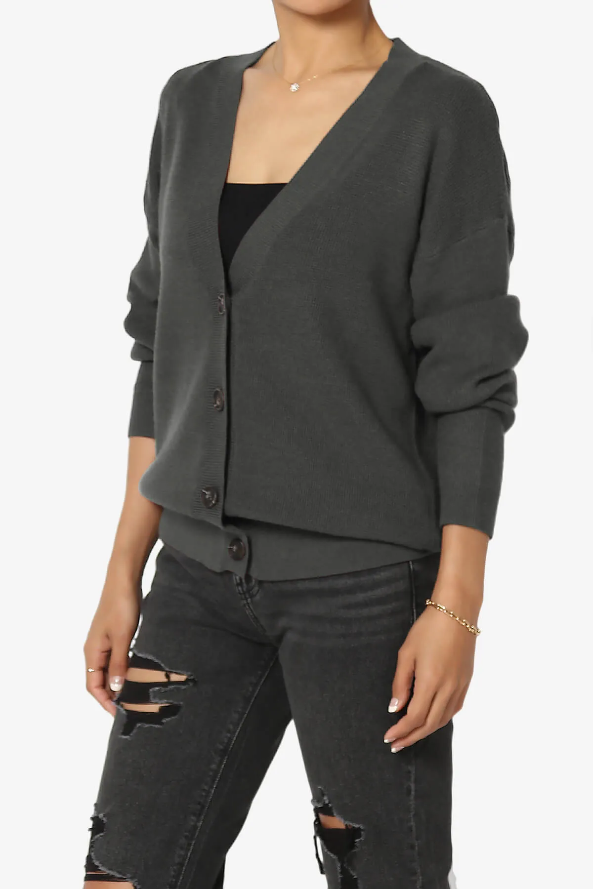 Nicky Micro Waffle Viscose Knit Cardigan