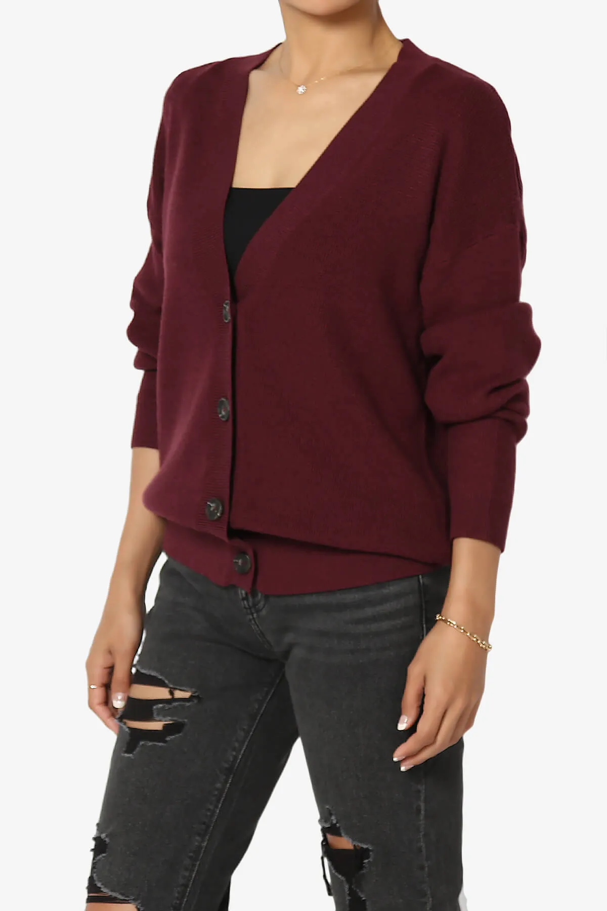 Nicky Micro Waffle Viscose Knit Cardigan
