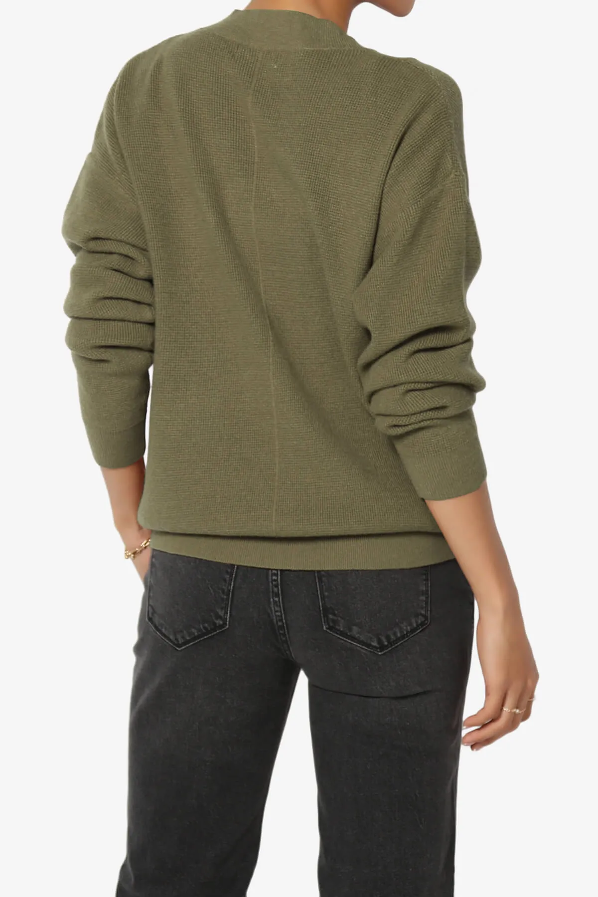 Nicky Micro Waffle Viscose Knit Cardigan