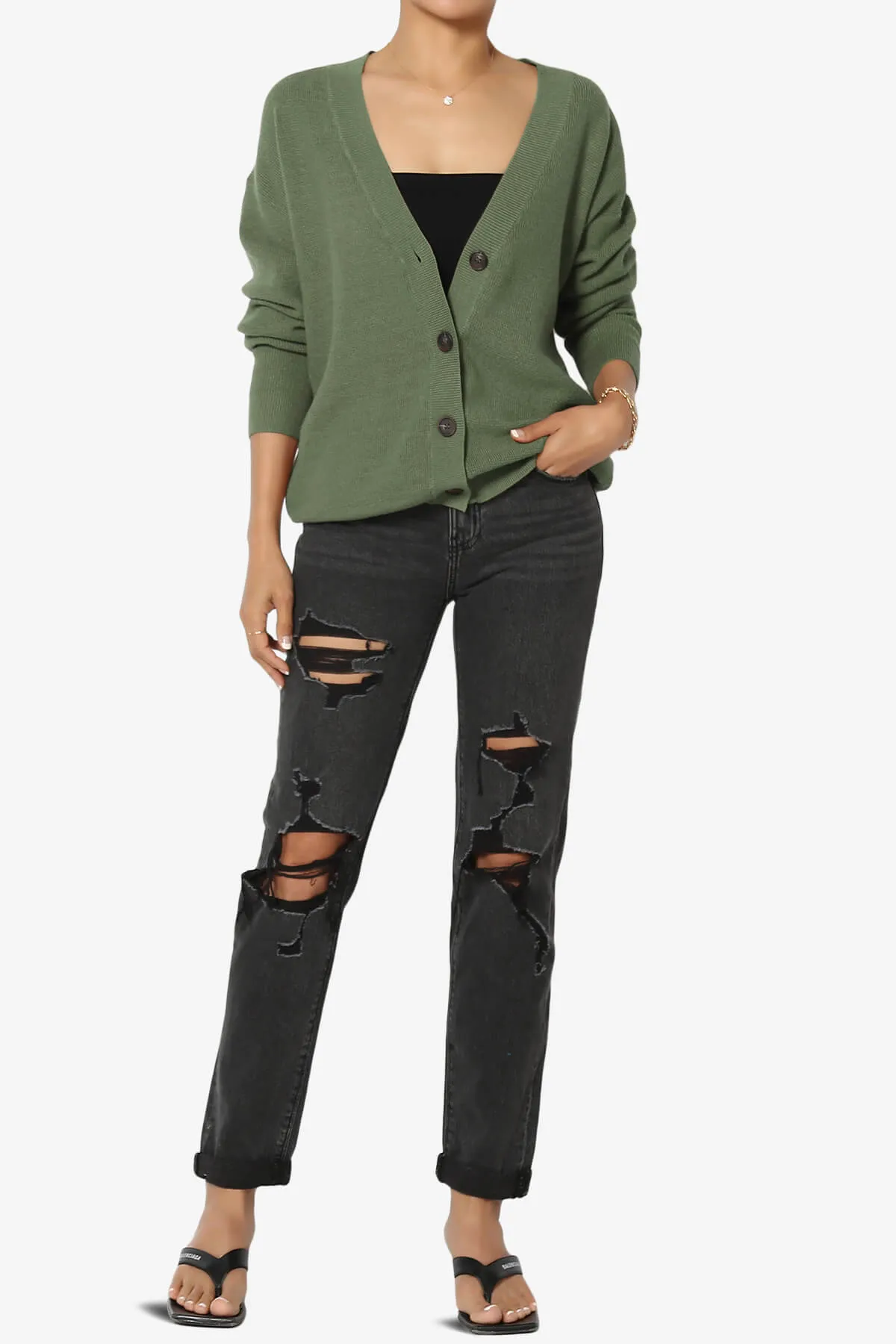 Nicky Micro Waffle Viscose Knit Cardigan