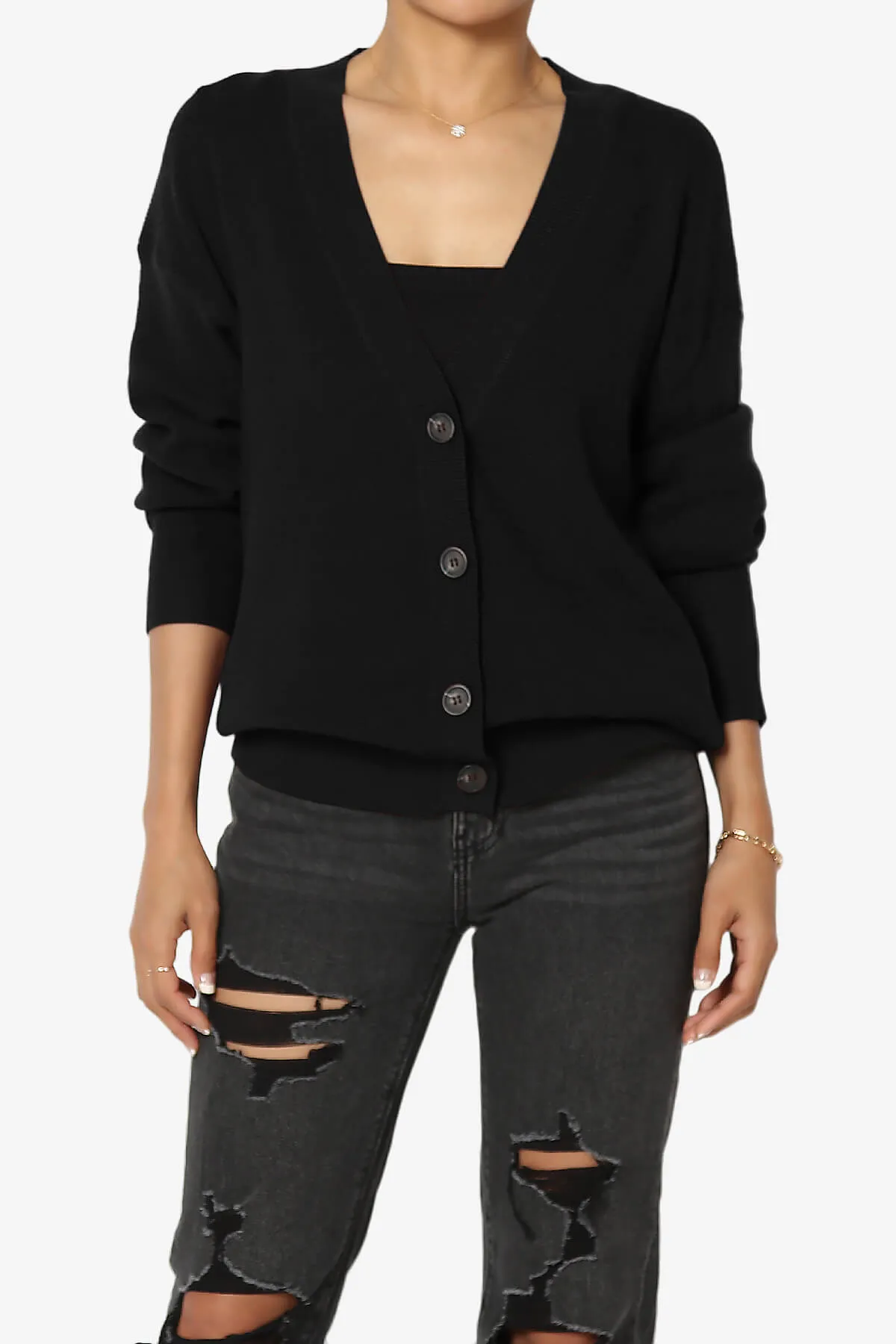 Nicky Micro Waffle Viscose Knit Cardigan