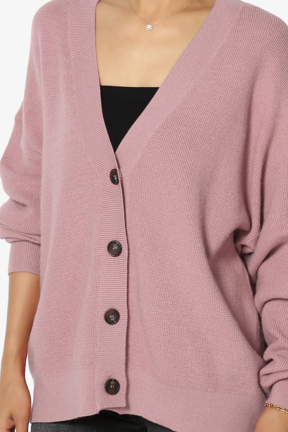 Nicky Micro Waffle Viscose Knit Cardigan