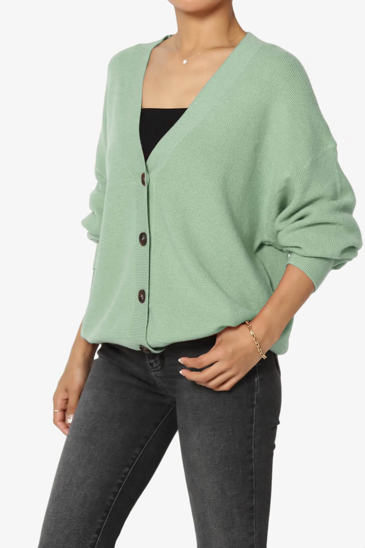 Nicky Micro Waffle Viscose Knit Cardigan