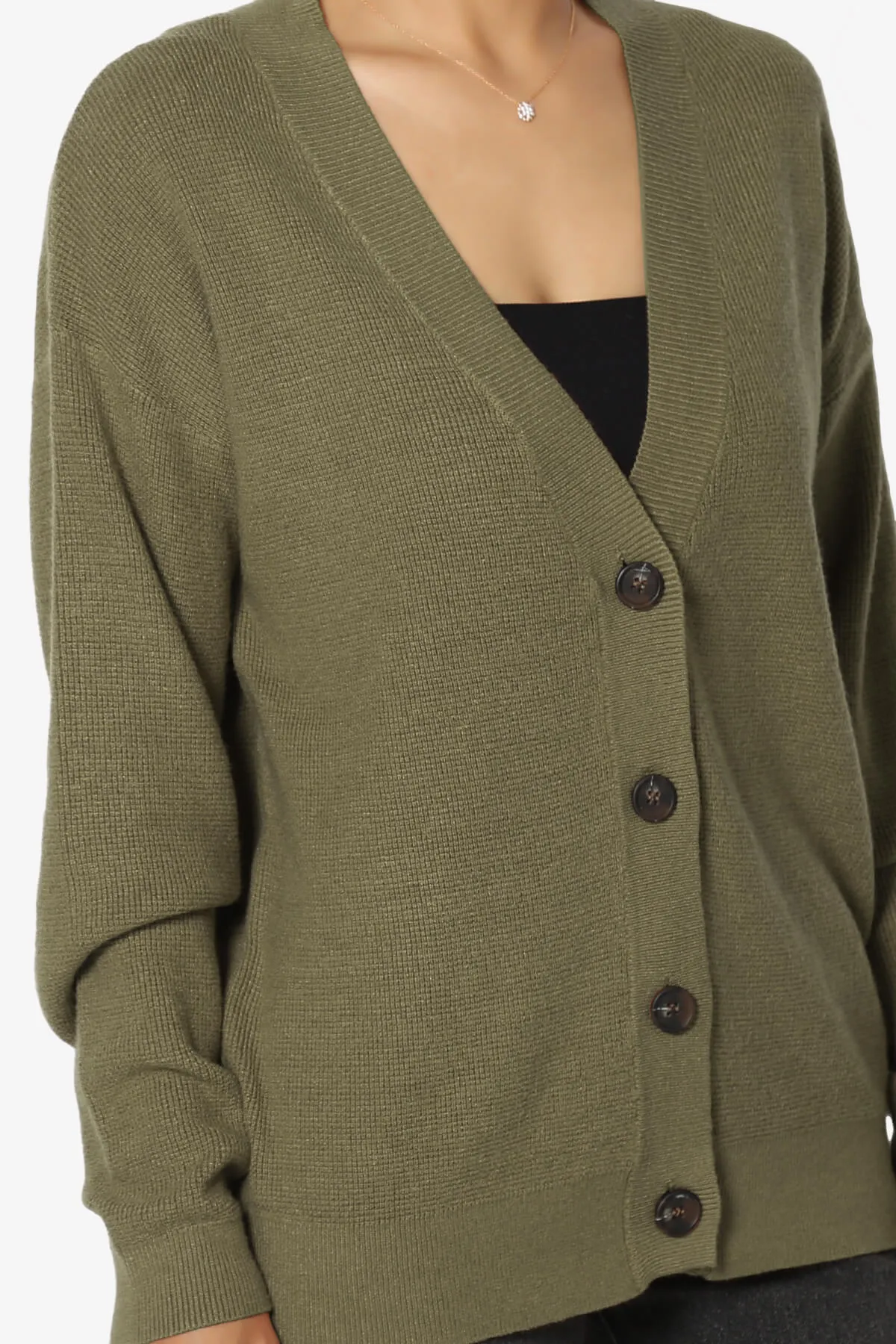 Nicky Micro Waffle Viscose Knit Cardigan