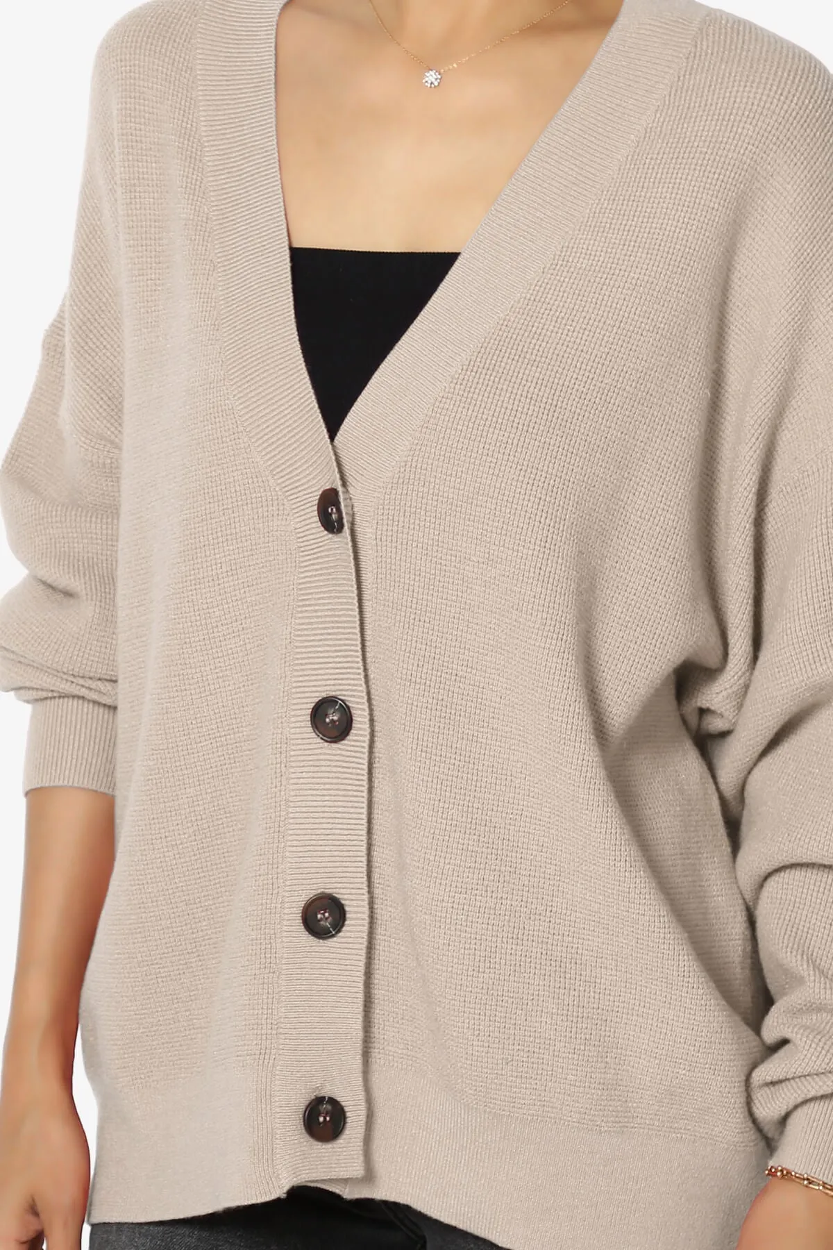 Nicky Micro Waffle Viscose Knit Cardigan