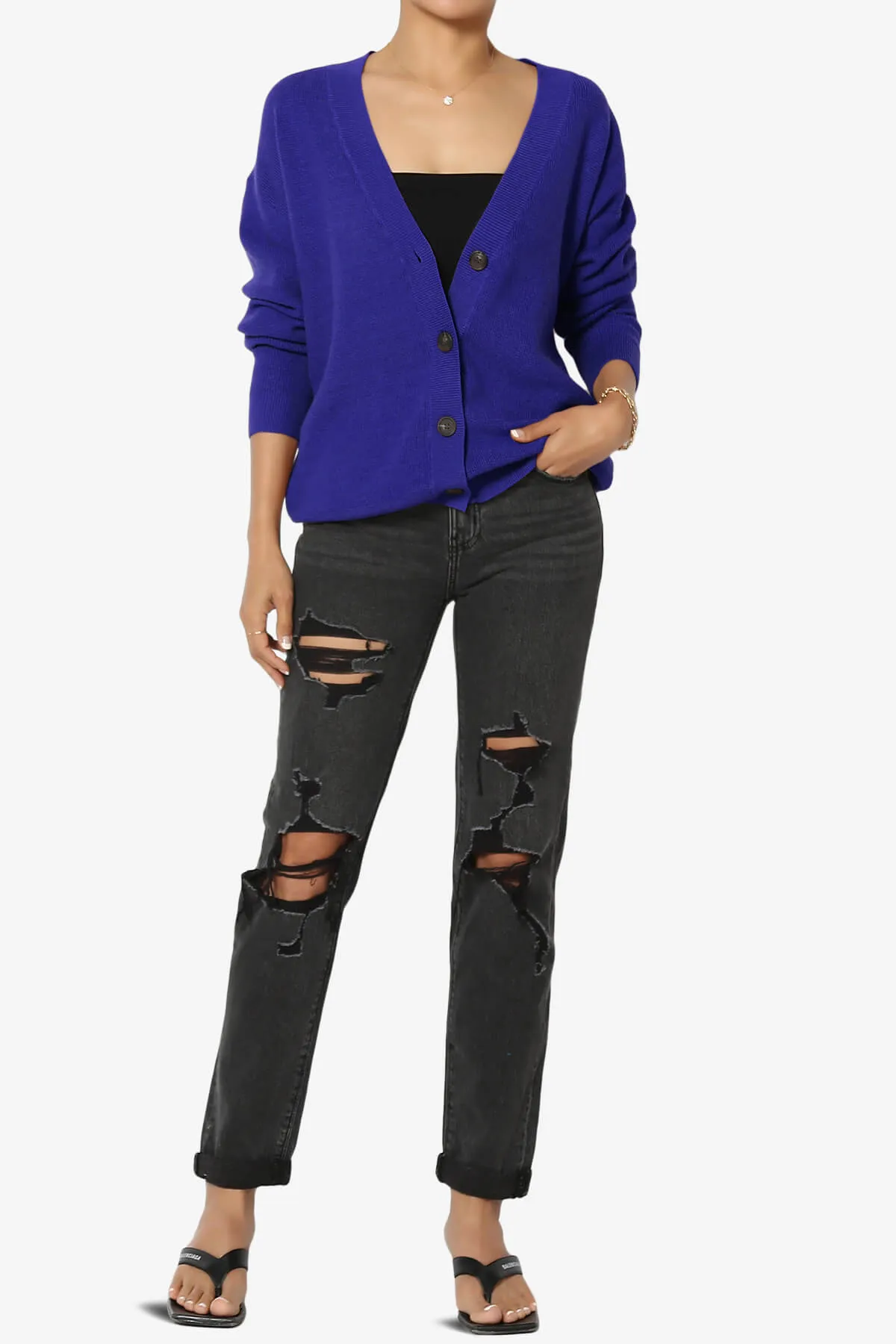 Nicky Micro Waffle Viscose Knit Cardigan