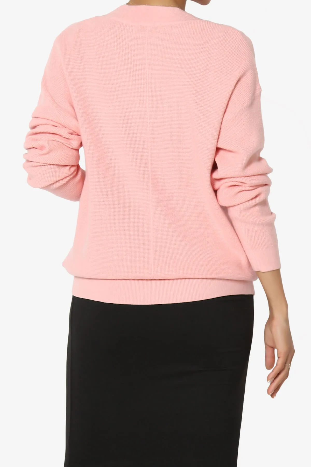 Nicky Micro Waffle Viscose Knit Cardigan