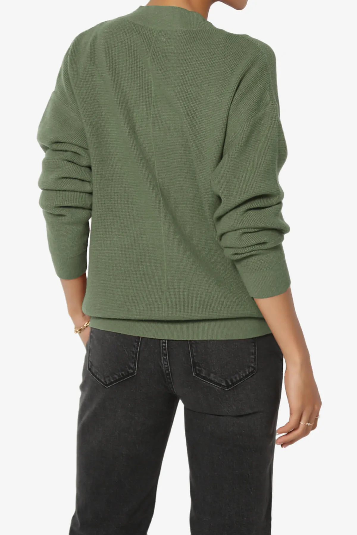 Nicky Micro Waffle Viscose Knit Cardigan