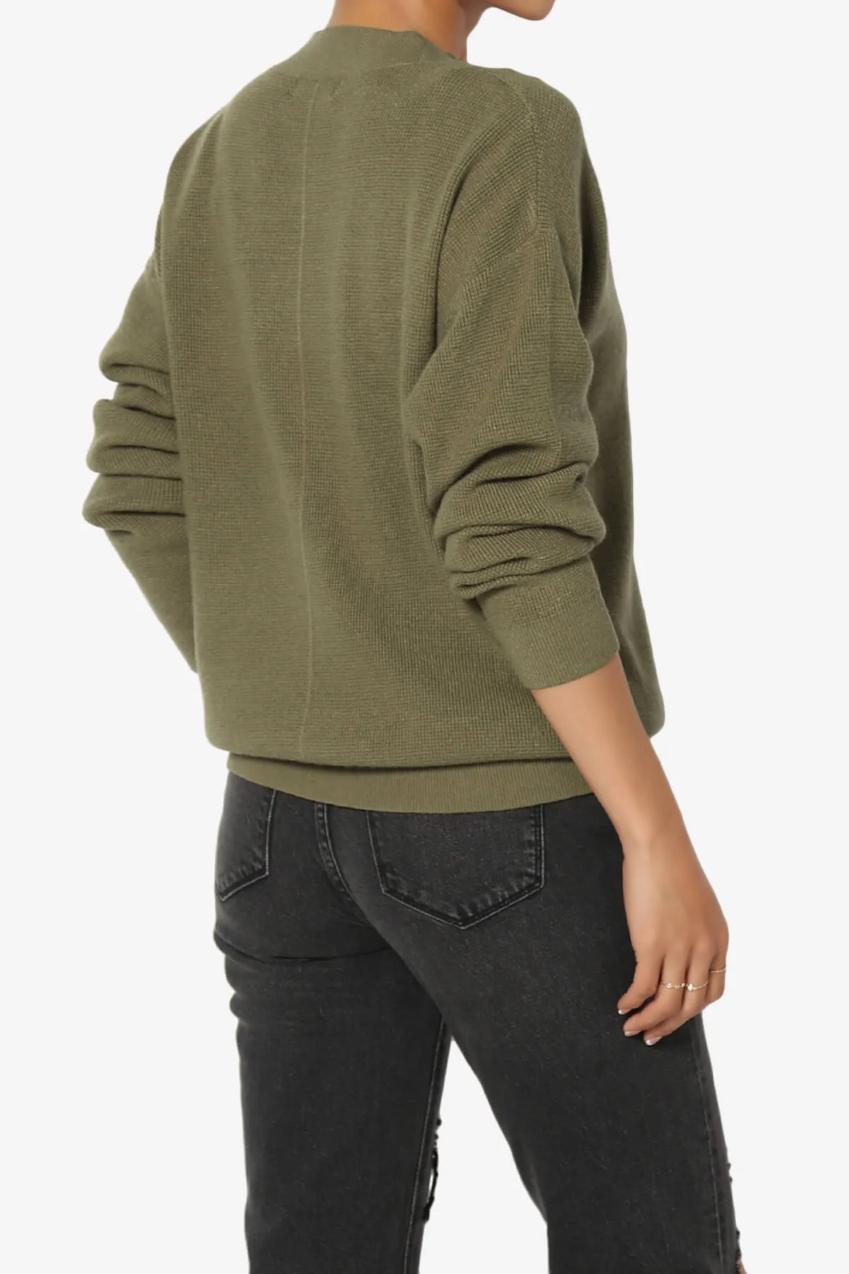 Nicky Micro Waffle Viscose Knit Cardigan