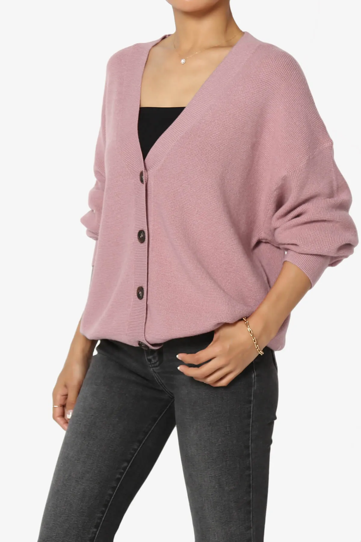Nicky Micro Waffle Viscose Knit Cardigan