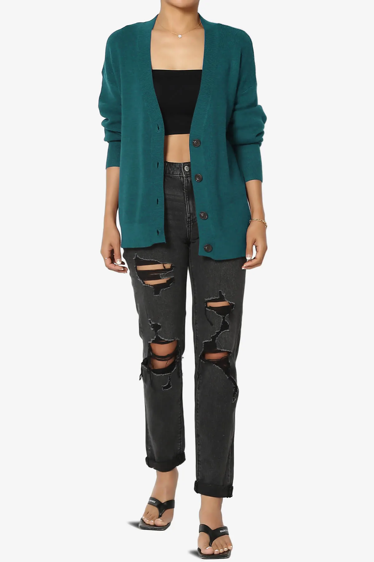 Nicky Micro Waffle Viscose Knit Cardigan