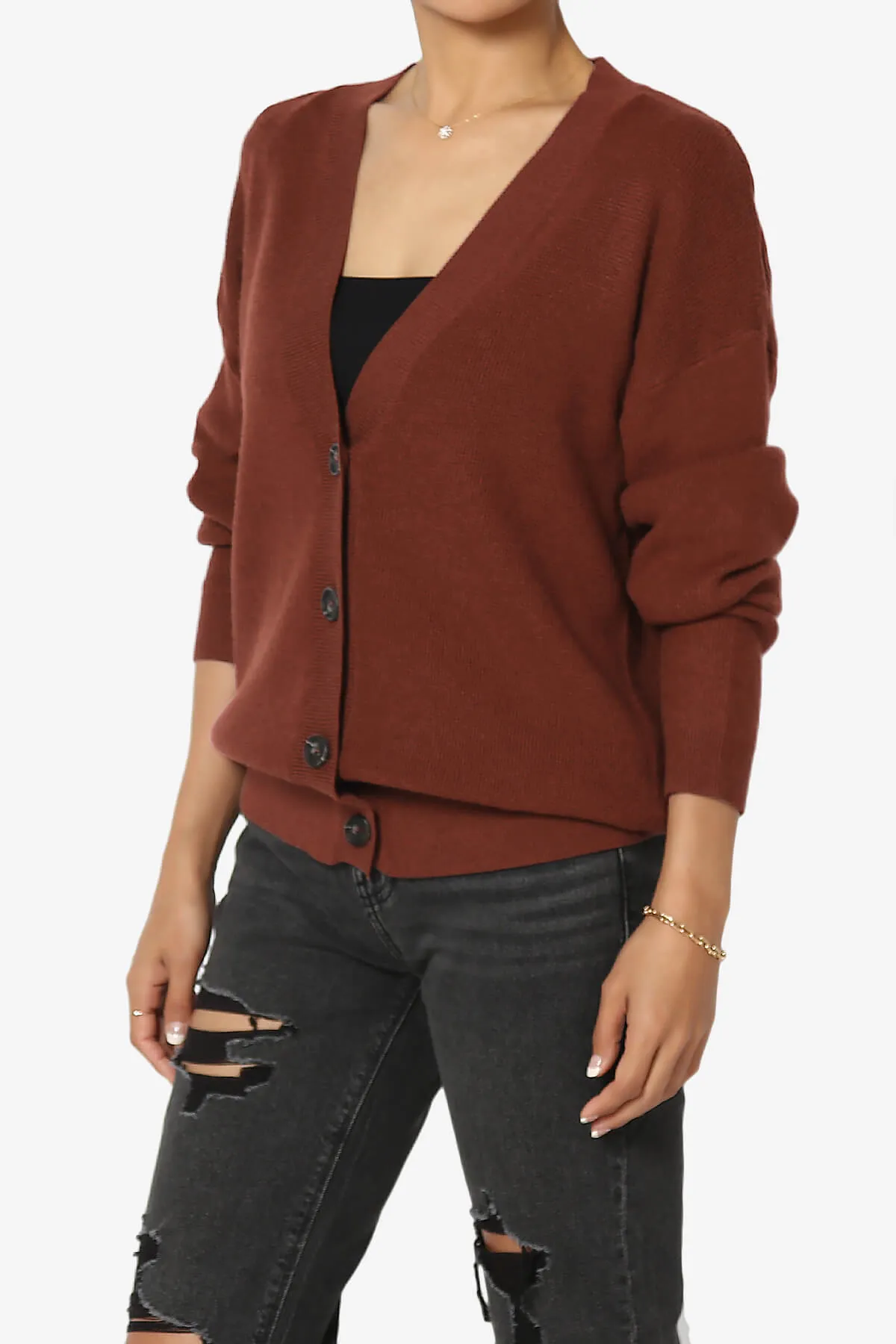 Nicky Micro Waffle Viscose Knit Cardigan
