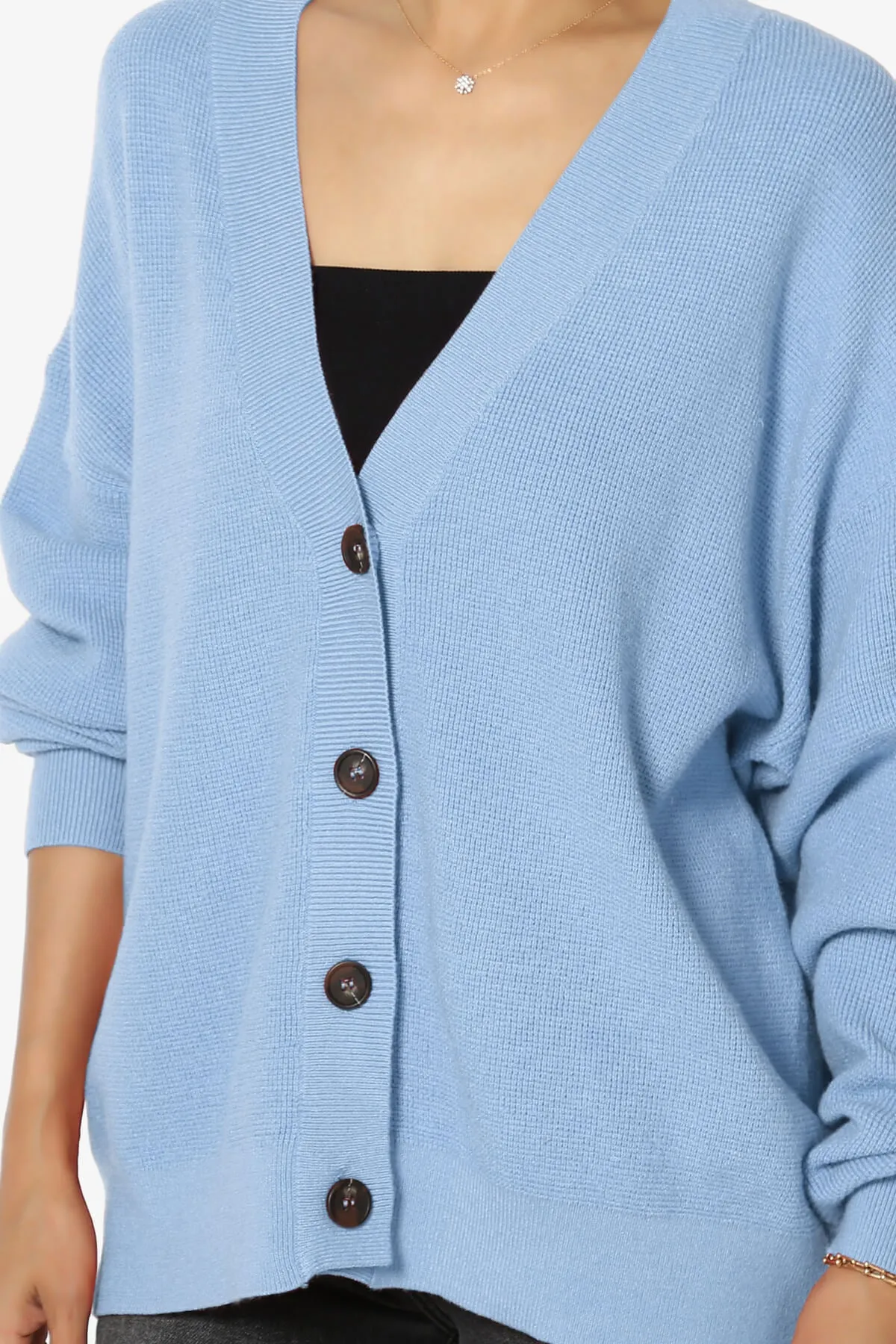 Nicky Micro Waffle Viscose Knit Cardigan