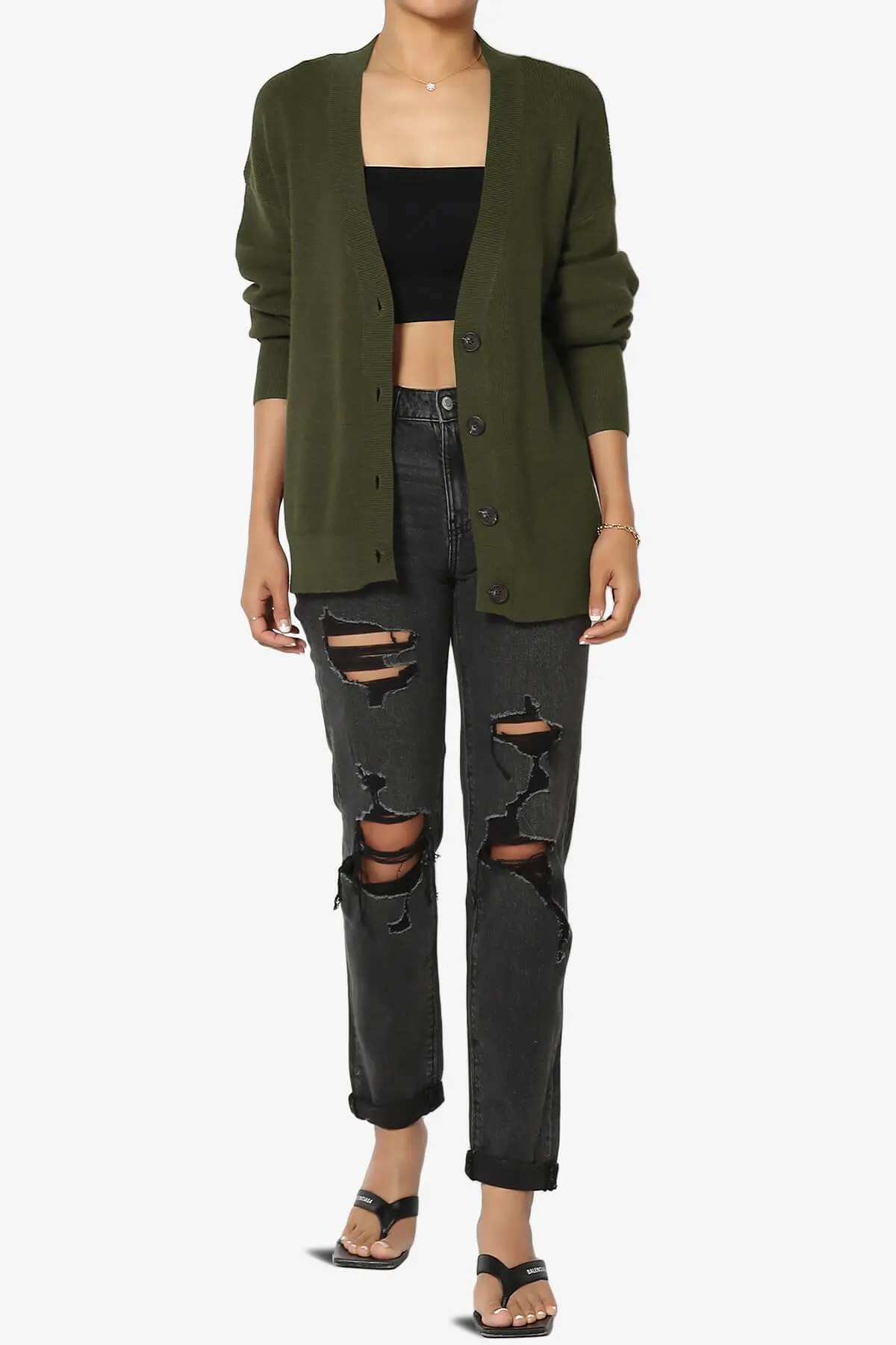 Nicky Micro Waffle Viscose Knit Cardigan