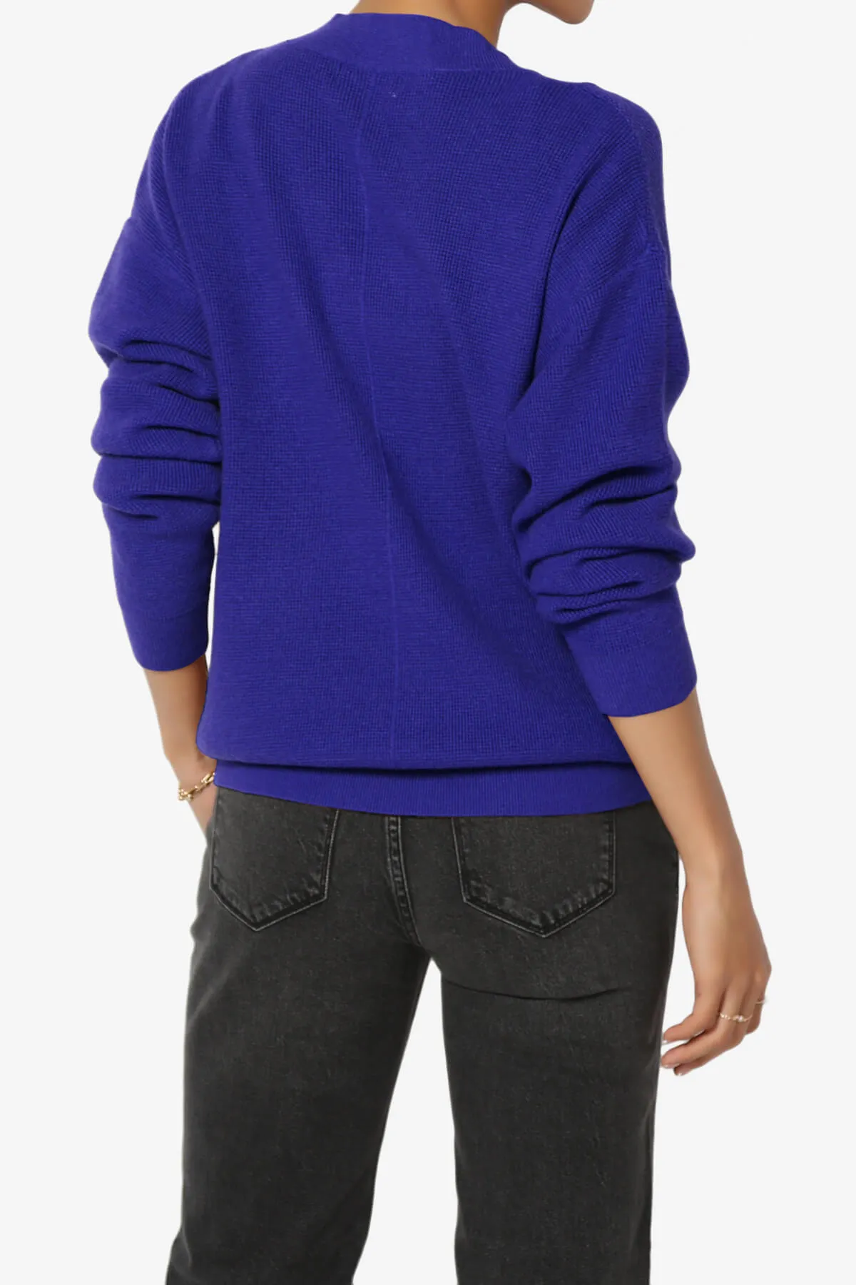 Nicky Micro Waffle Viscose Knit Cardigan