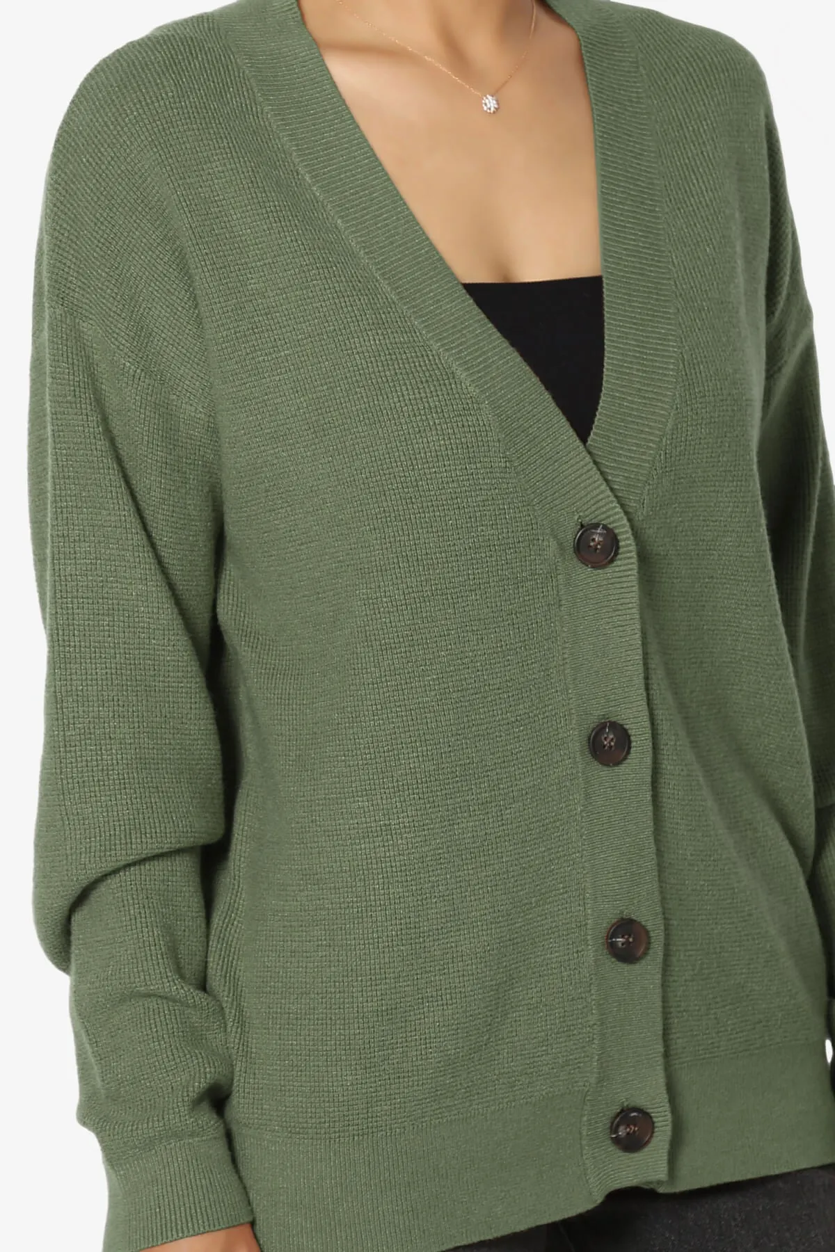 Nicky Micro Waffle Viscose Knit Cardigan