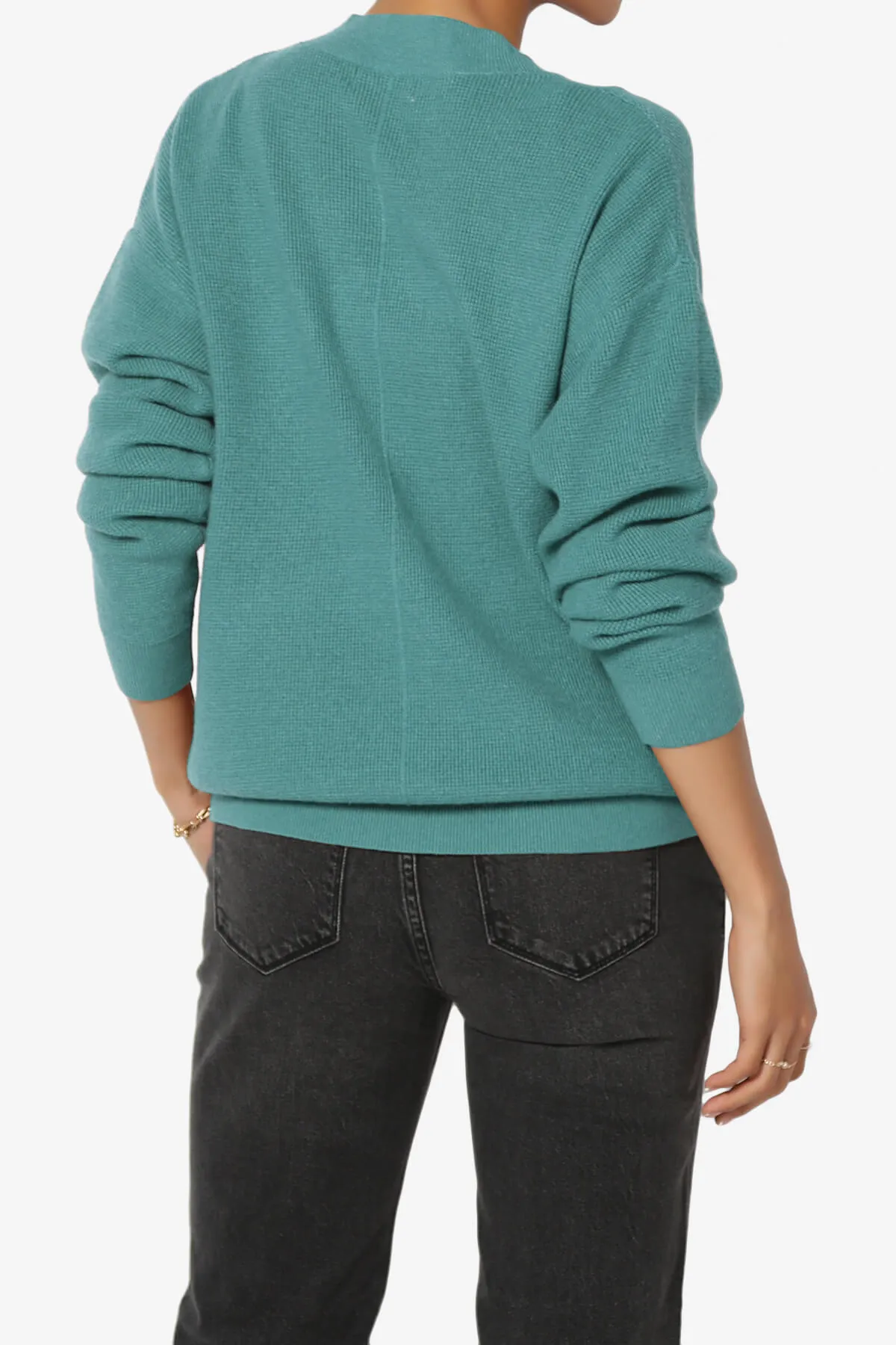 Nicky Micro Waffle Viscose Knit Cardigan
