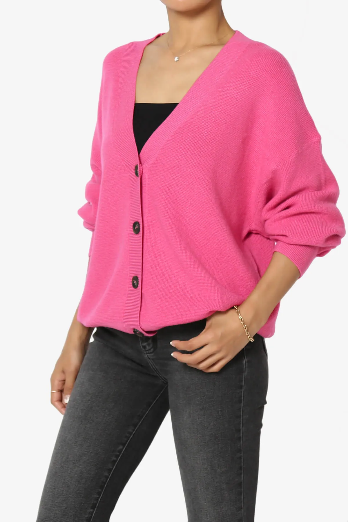 Nicky Micro Waffle Viscose Knit Cardigan