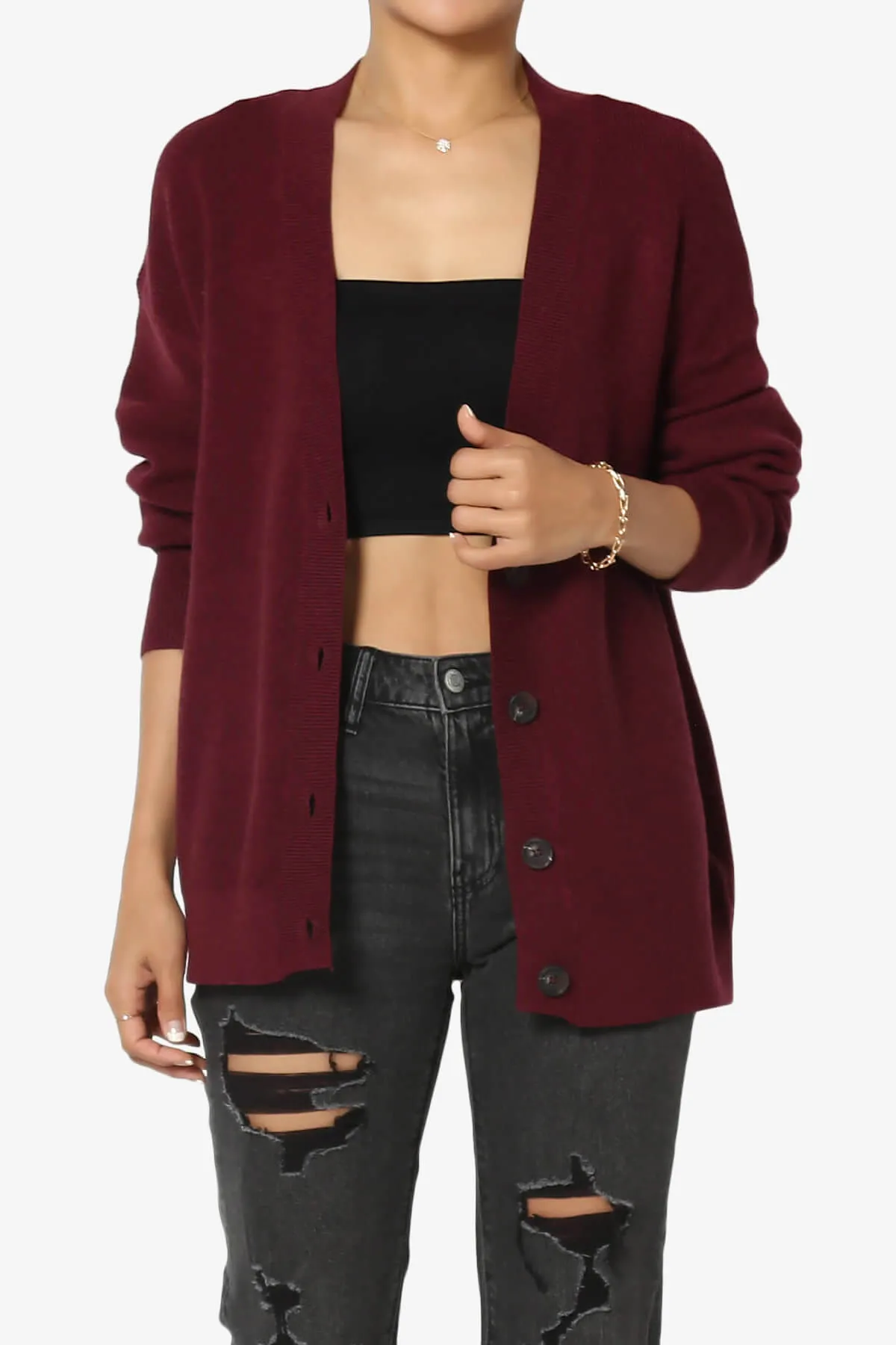 Nicky Micro Waffle Viscose Knit Cardigan