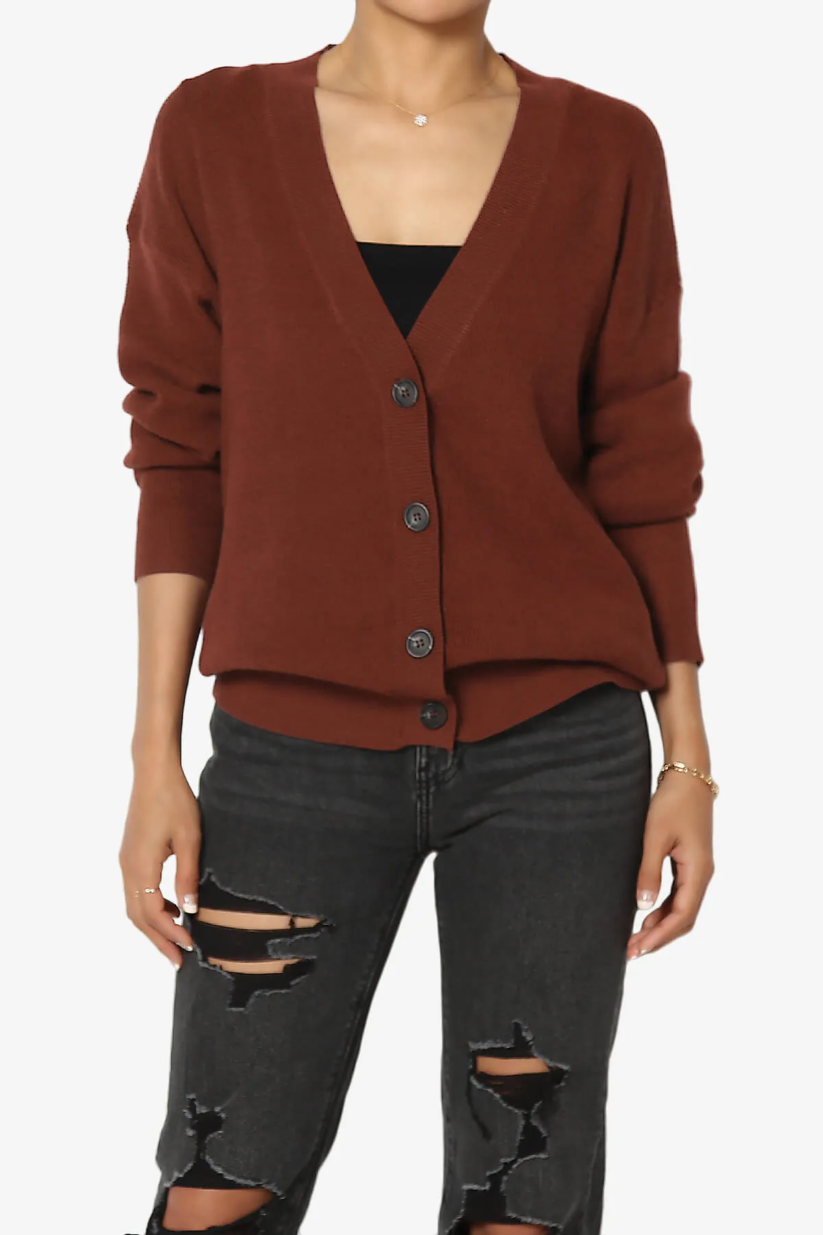 Nicky Micro Waffle Viscose Knit Cardigan