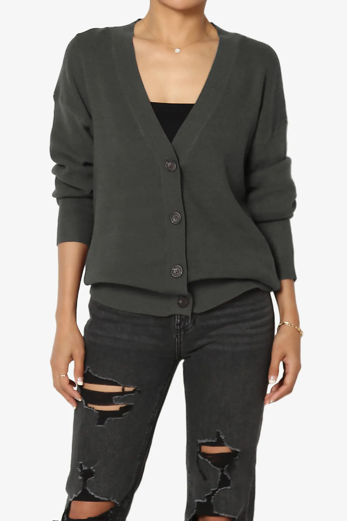 Nicky Micro Waffle Viscose Knit Cardigan