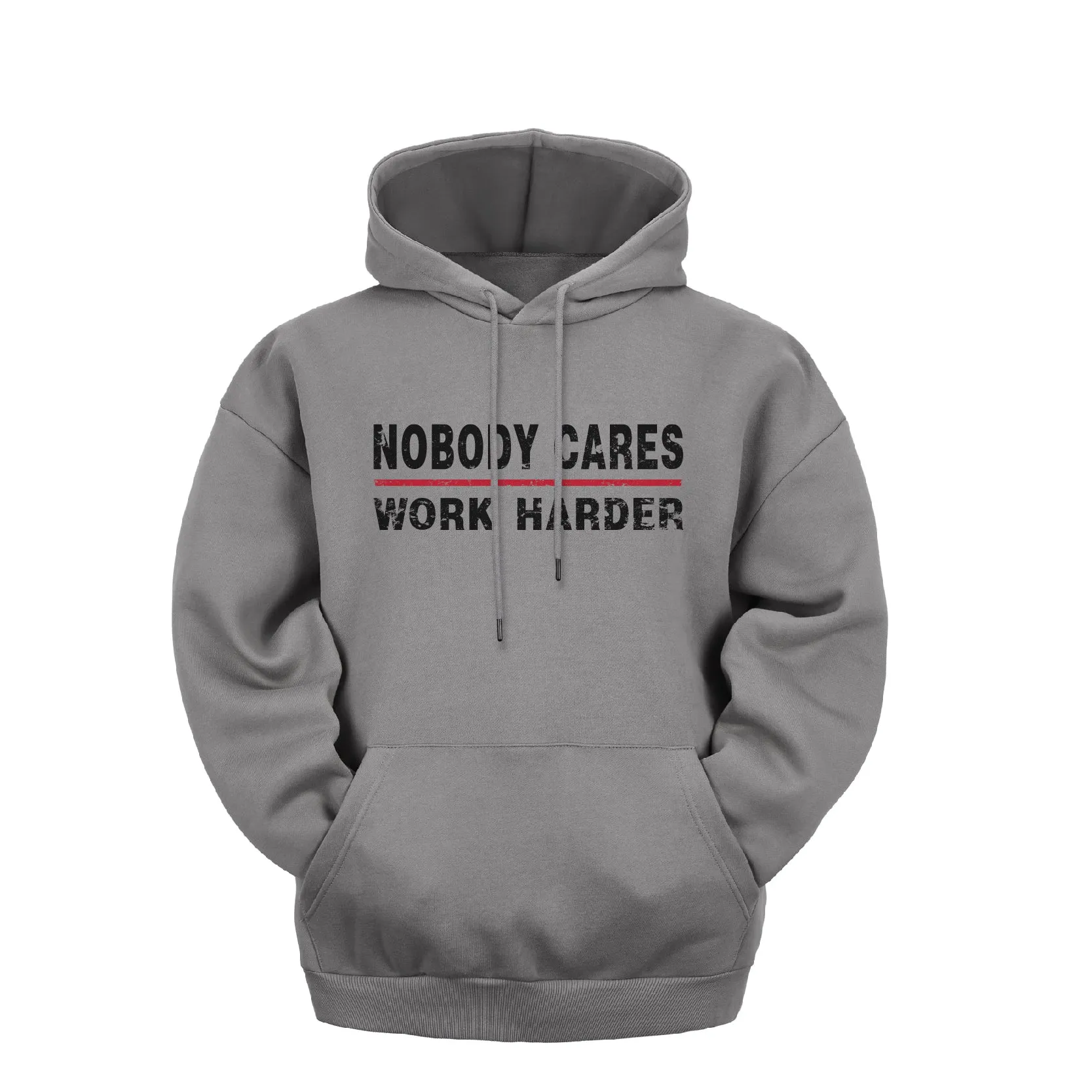 NOBODY CARES WORK HARDER GRAPHIC HEAVY WEIGHT HOODIE