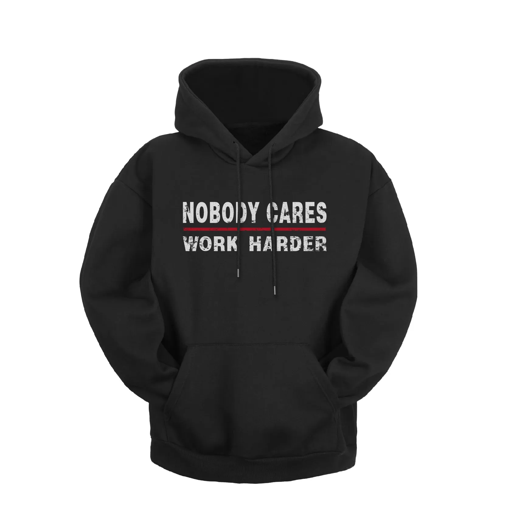 NOBODY CARES WORK HARDER GRAPHIC HEAVY WEIGHT HOODIE