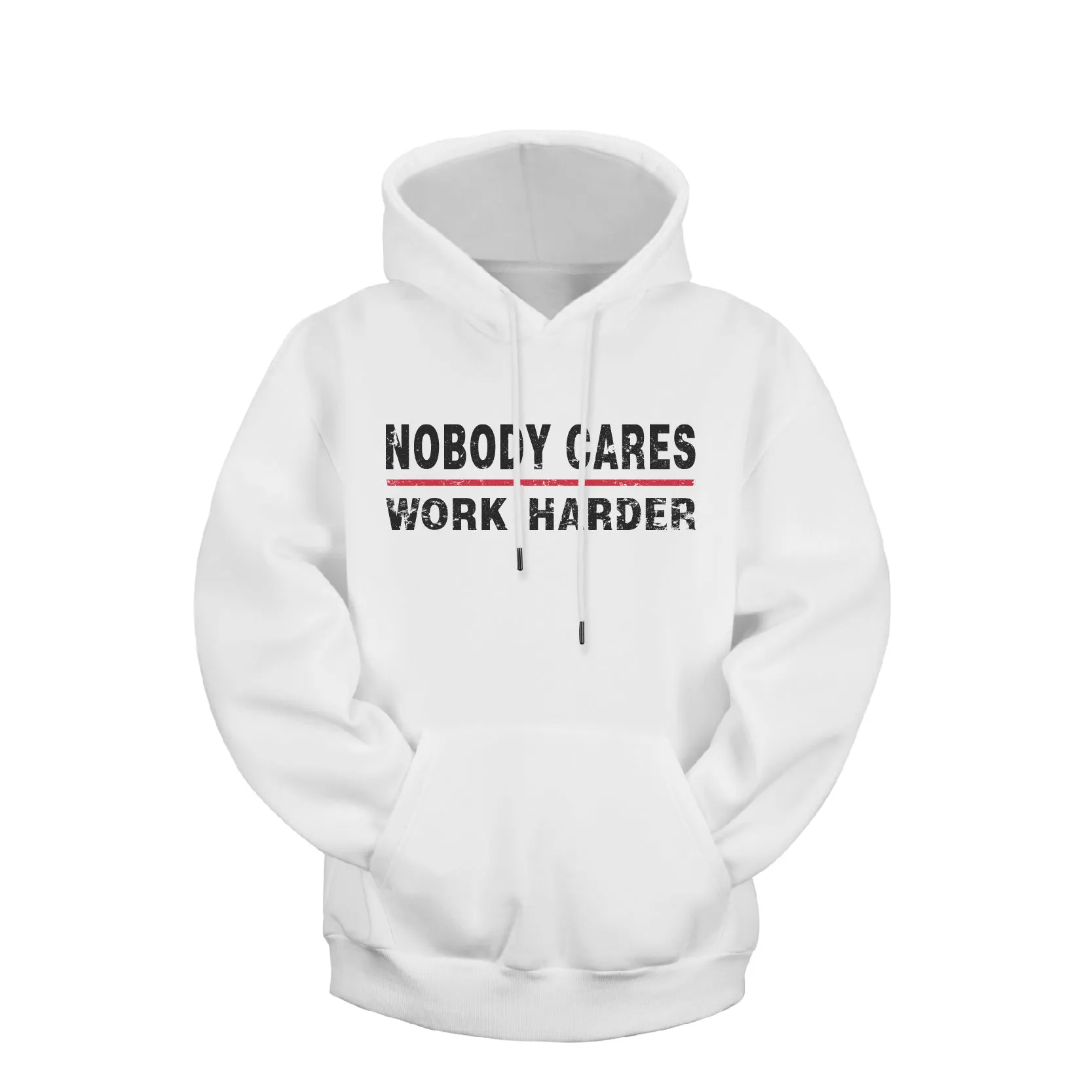 NOBODY CARES WORK HARDER GRAPHIC HEAVY WEIGHT HOODIE