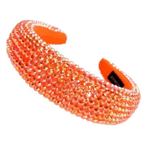 Orange Faceted Bead Padded Headband