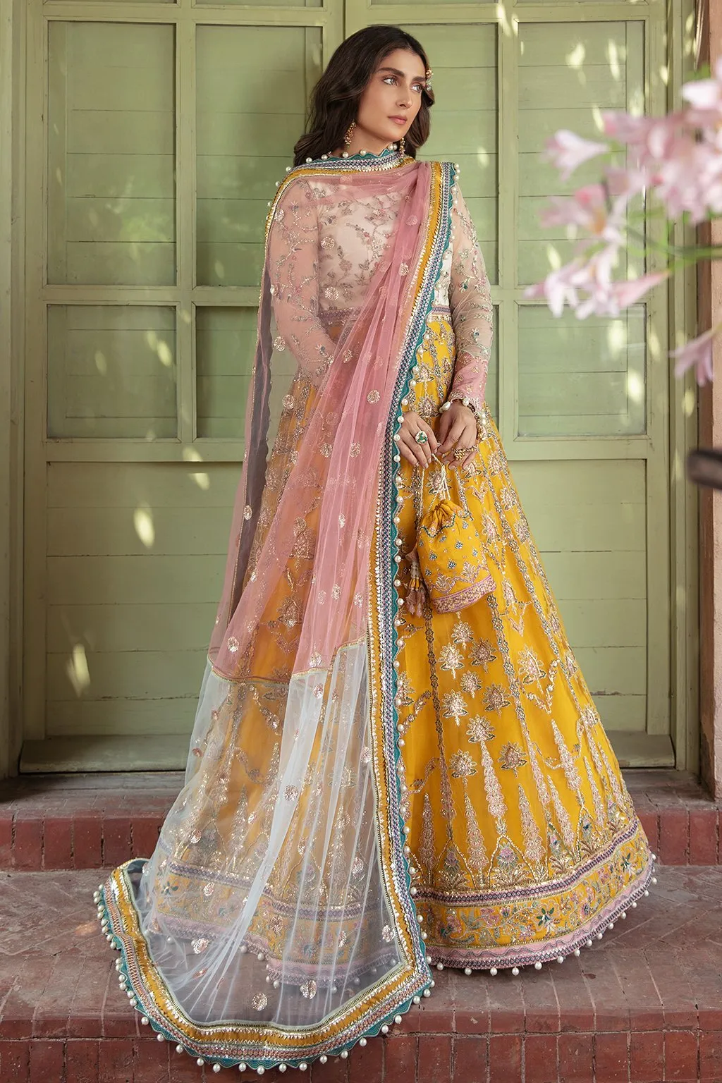 PAREESHA | Afrozeh Hayat Wedding Formals Collection 2021 | Unstitched Embroidered Chiffon Suits