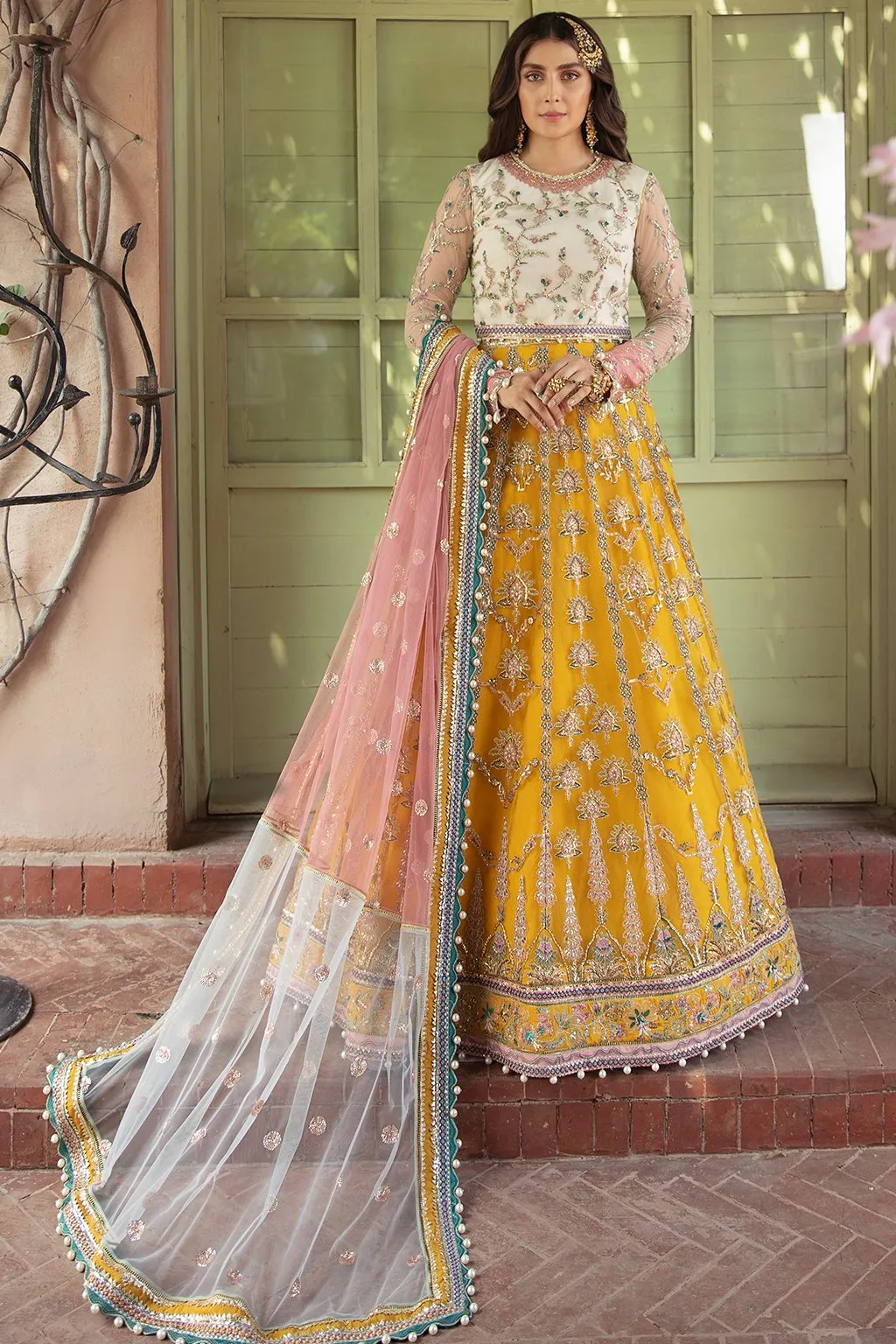 PAREESHA | Afrozeh Hayat Wedding Formals Collection 2021 | Unstitched Embroidered Chiffon Suits