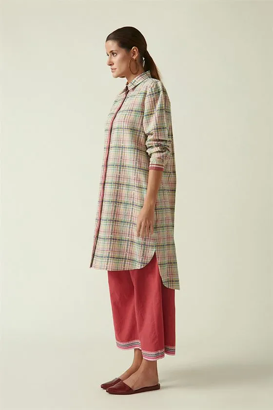 Payal Pratap   I   Hudsons Bay Agaricous Buttoned Down SHirt Cotton Handloom Beige Transition Edit 8T-19