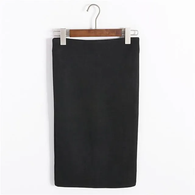 Pencil Suede Skirt