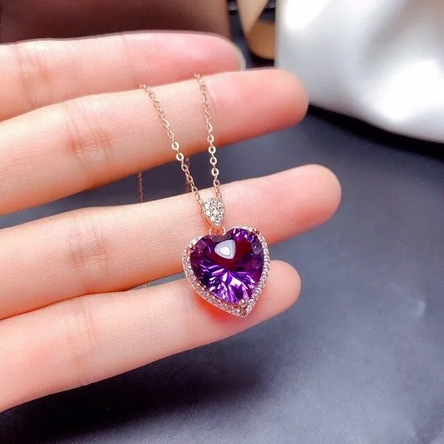 Pendant Women  Fashion Heart-shaped  Rings Necklaces Set