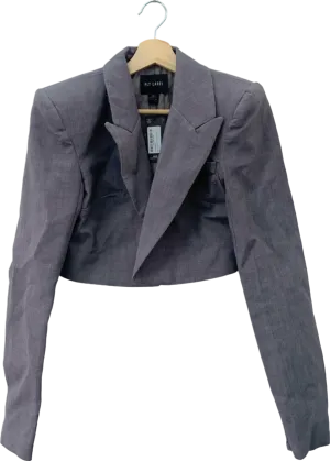 PLT Label Charcoal Tailored Cropped Blazer UK 8