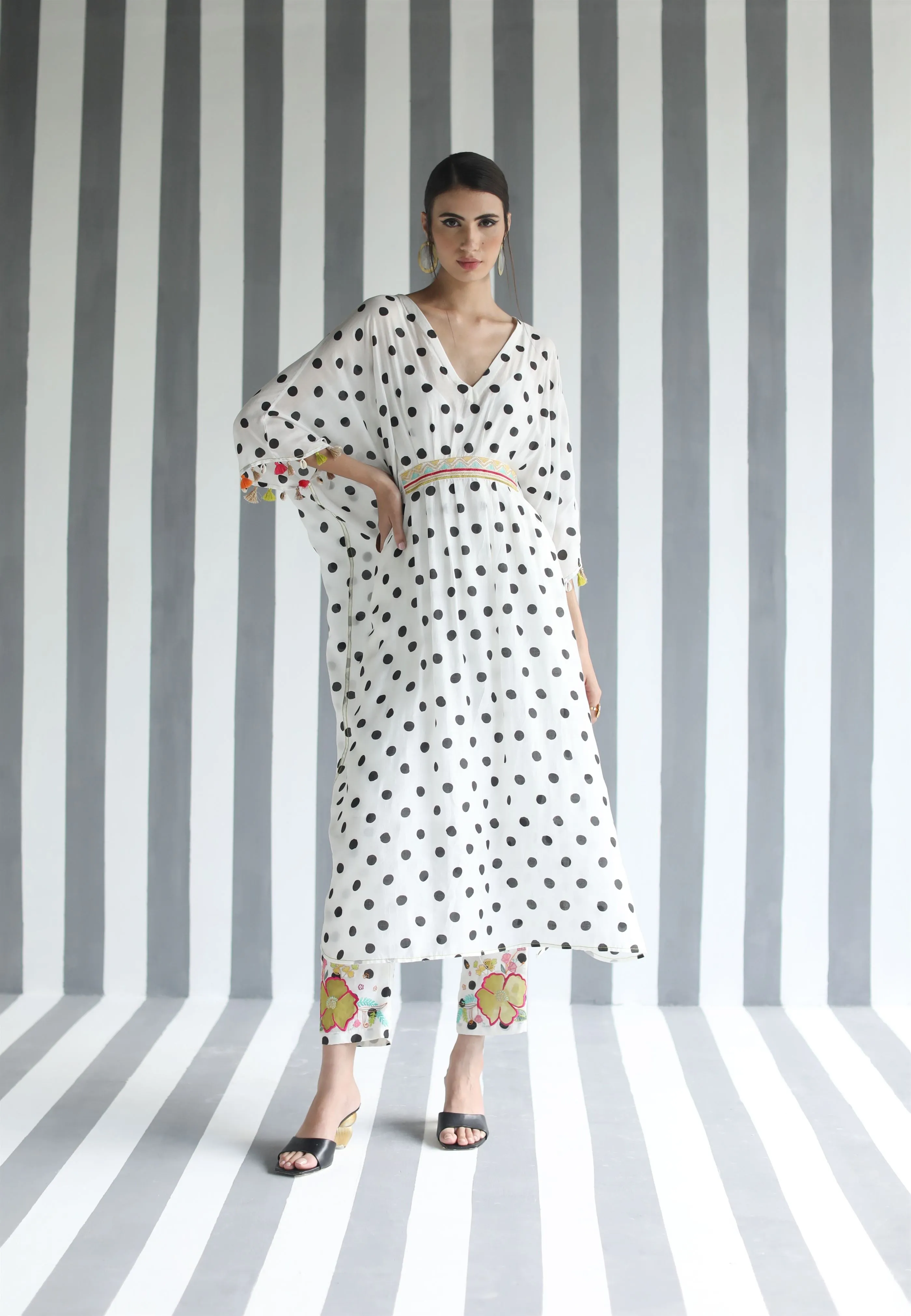 Raji Ramniq I Love To Dot I Cotton Silk Ensemble I Black and White I 104