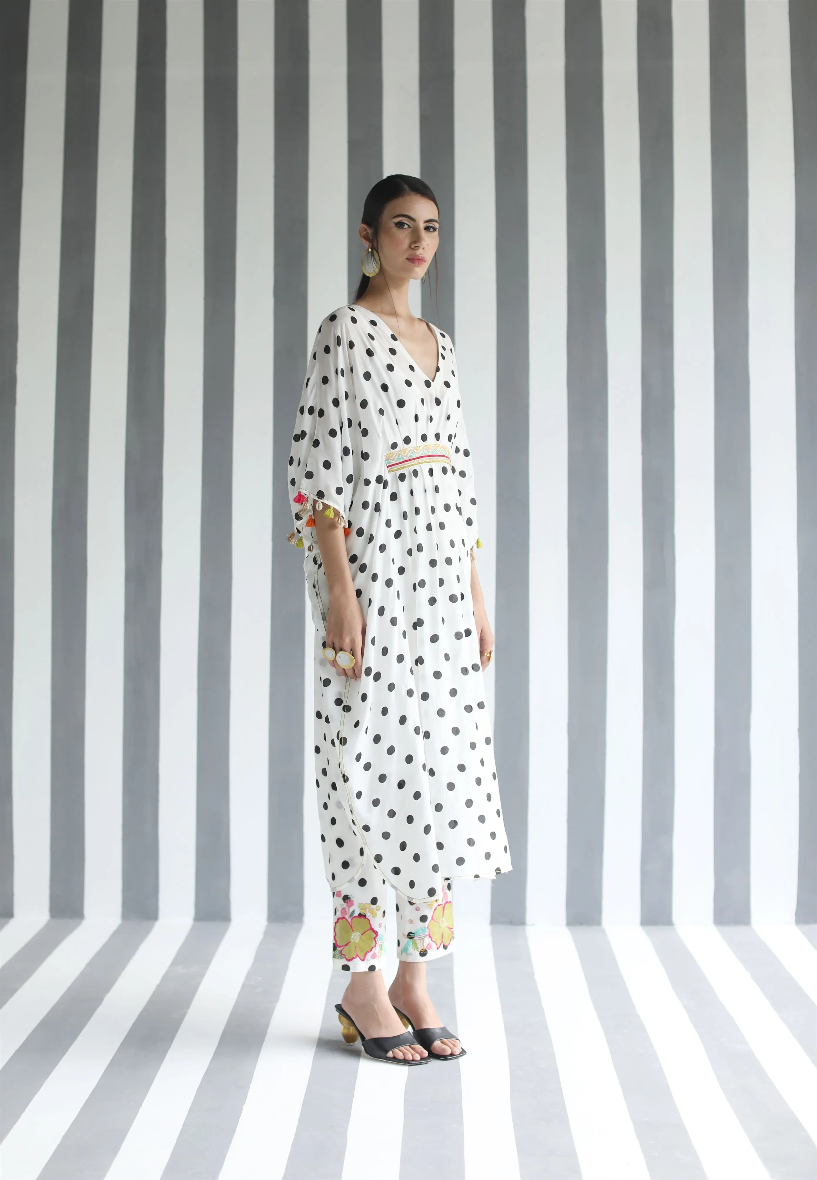 Raji Ramniq I Love To Dot I Cotton Silk Ensemble I Black and White I 104