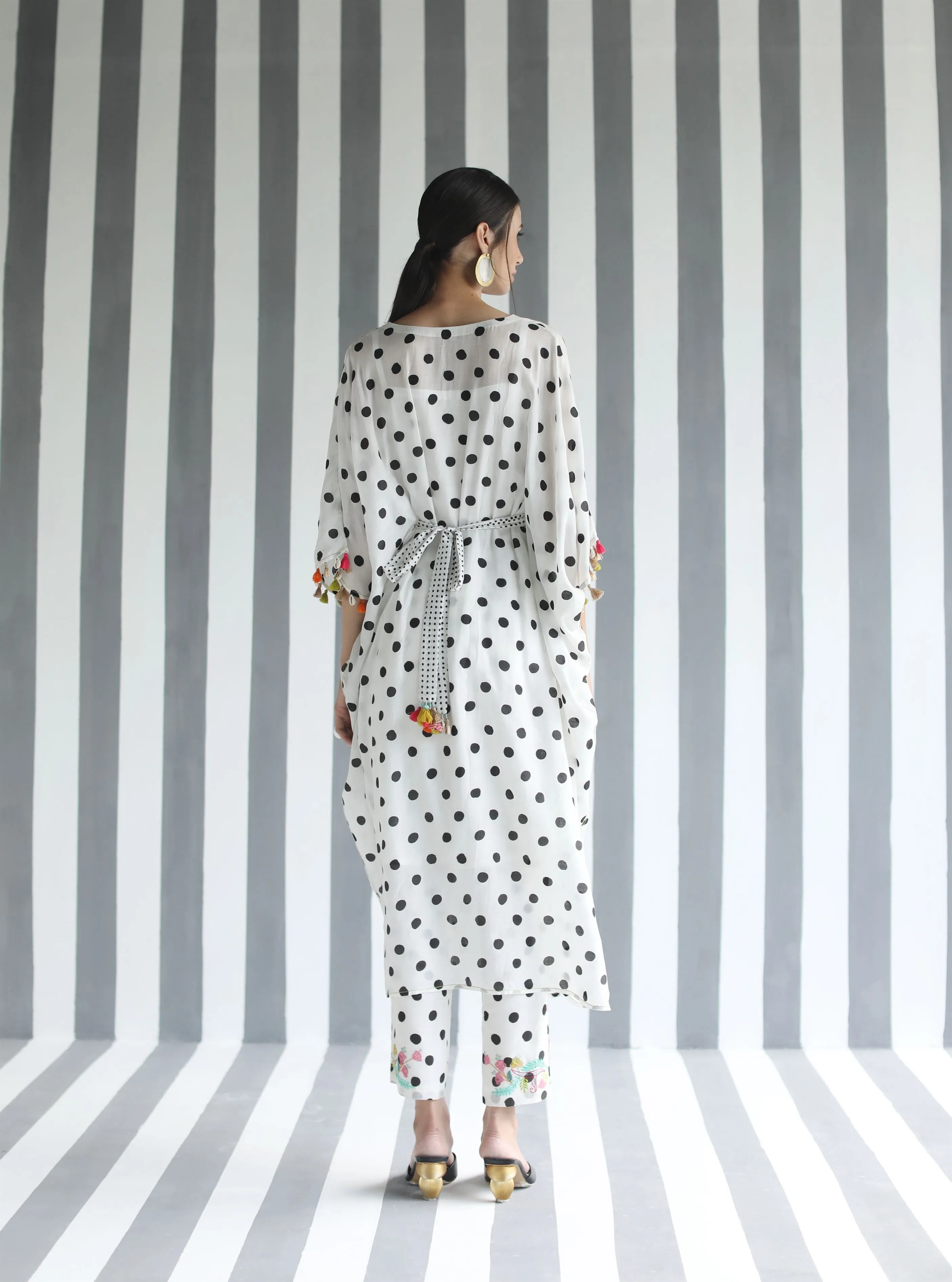 Raji Ramniq I Love To Dot I Cotton Silk Ensemble I Black and White I 104