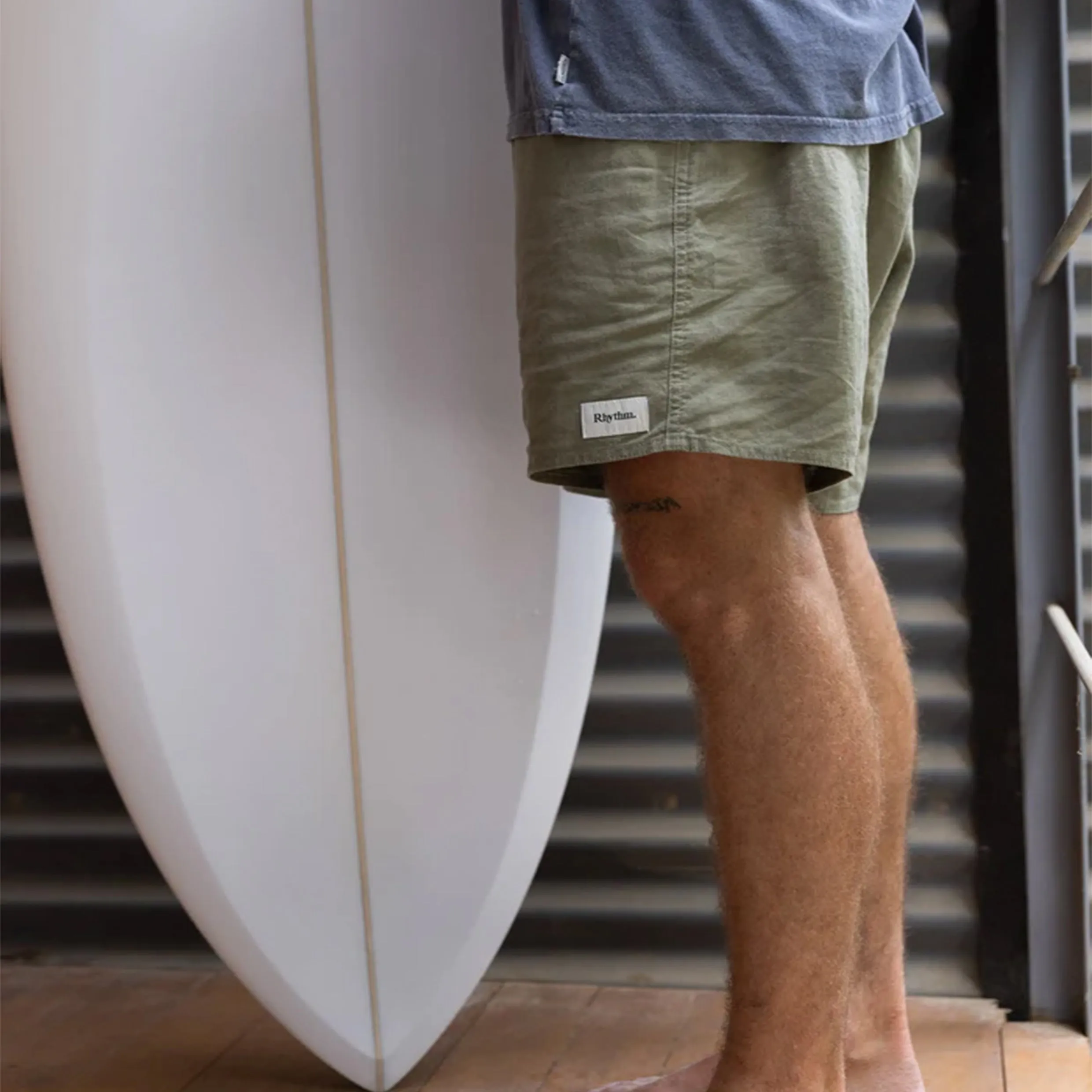 RHYTHM CLASSIC LINEN SHORT OLIVE